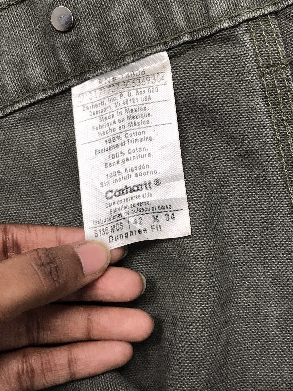 Carhartt Vintage Carhartt B136 MOS dusty double knee workwear denim Size US 42 / EU 58 - 9 Thumbnail