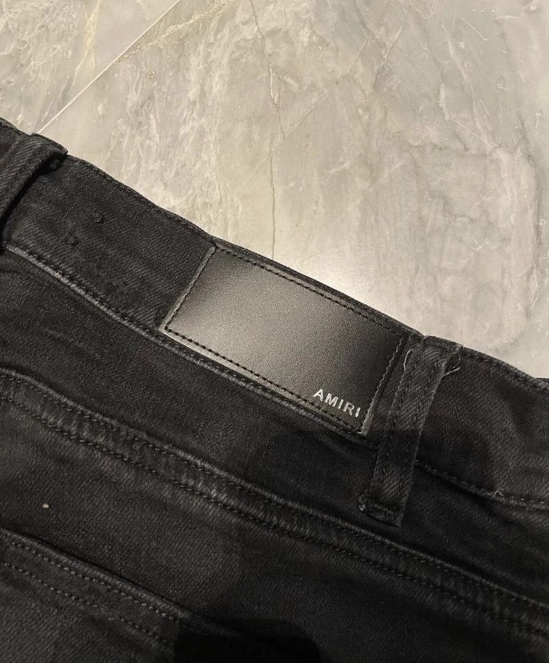 Amiri Amiri leopard print chessboard patched black jeans Size US 30 / EU 46 - 3 Thumbnail