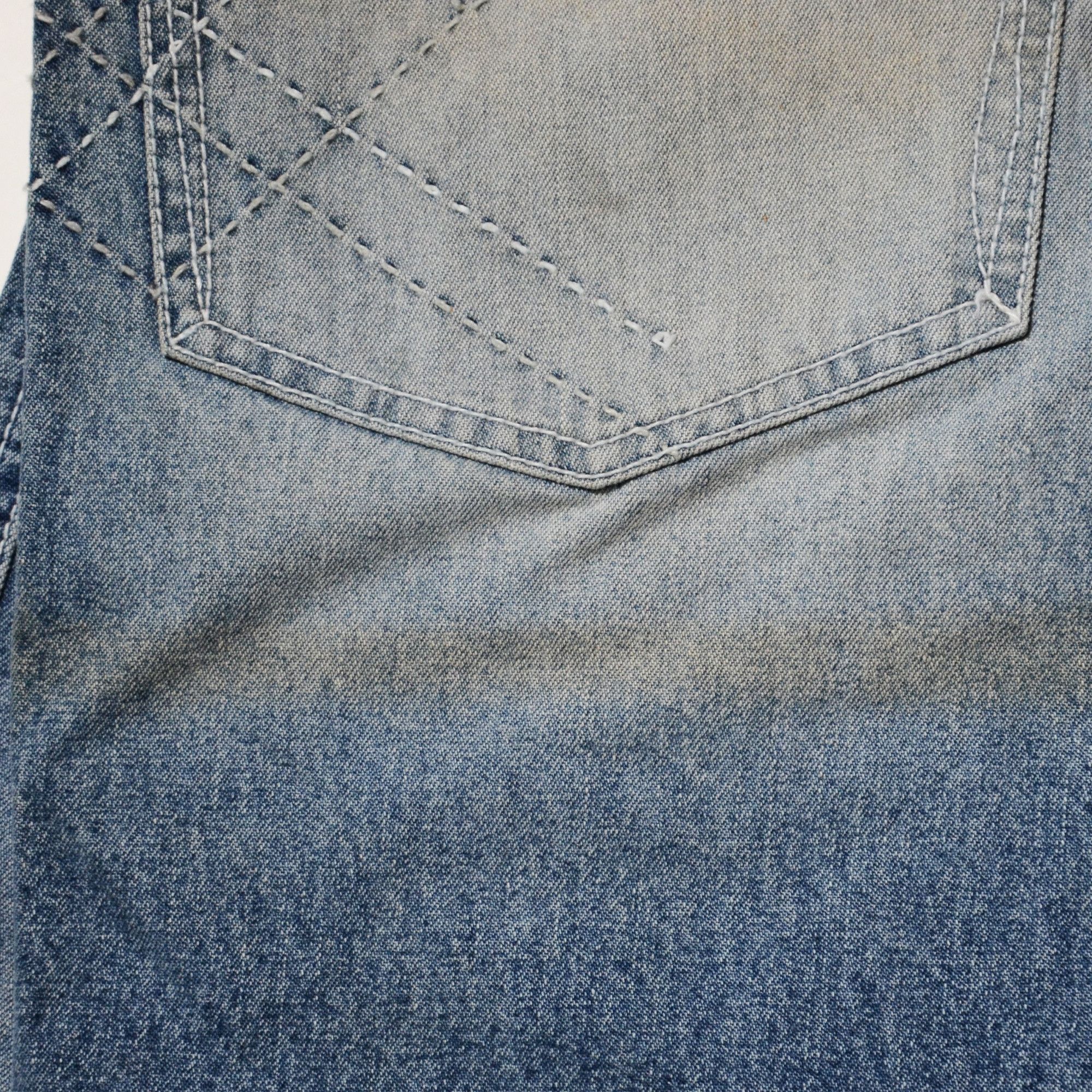 Phat Farm [Color Defects] PF Jorts Denim Shorts 90s Hiphop Streetwear Size US 30 / EU 46 - 9 Thumbnail