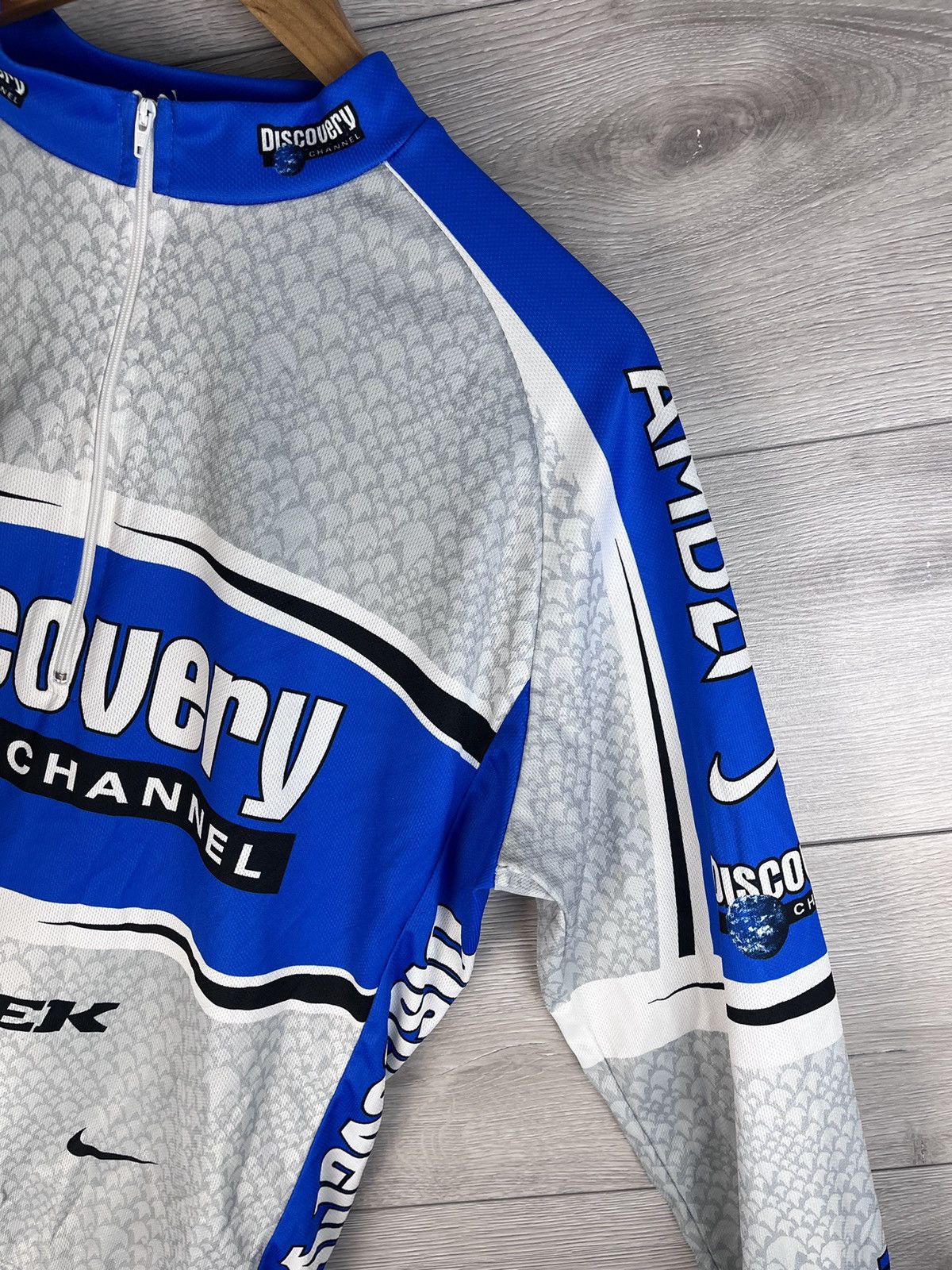 Nike NIKE Discovery Channel Cycling Jersey Long Sleeve Half Zip Size US XL / EU 56 / 4 - 6 Thumbnail