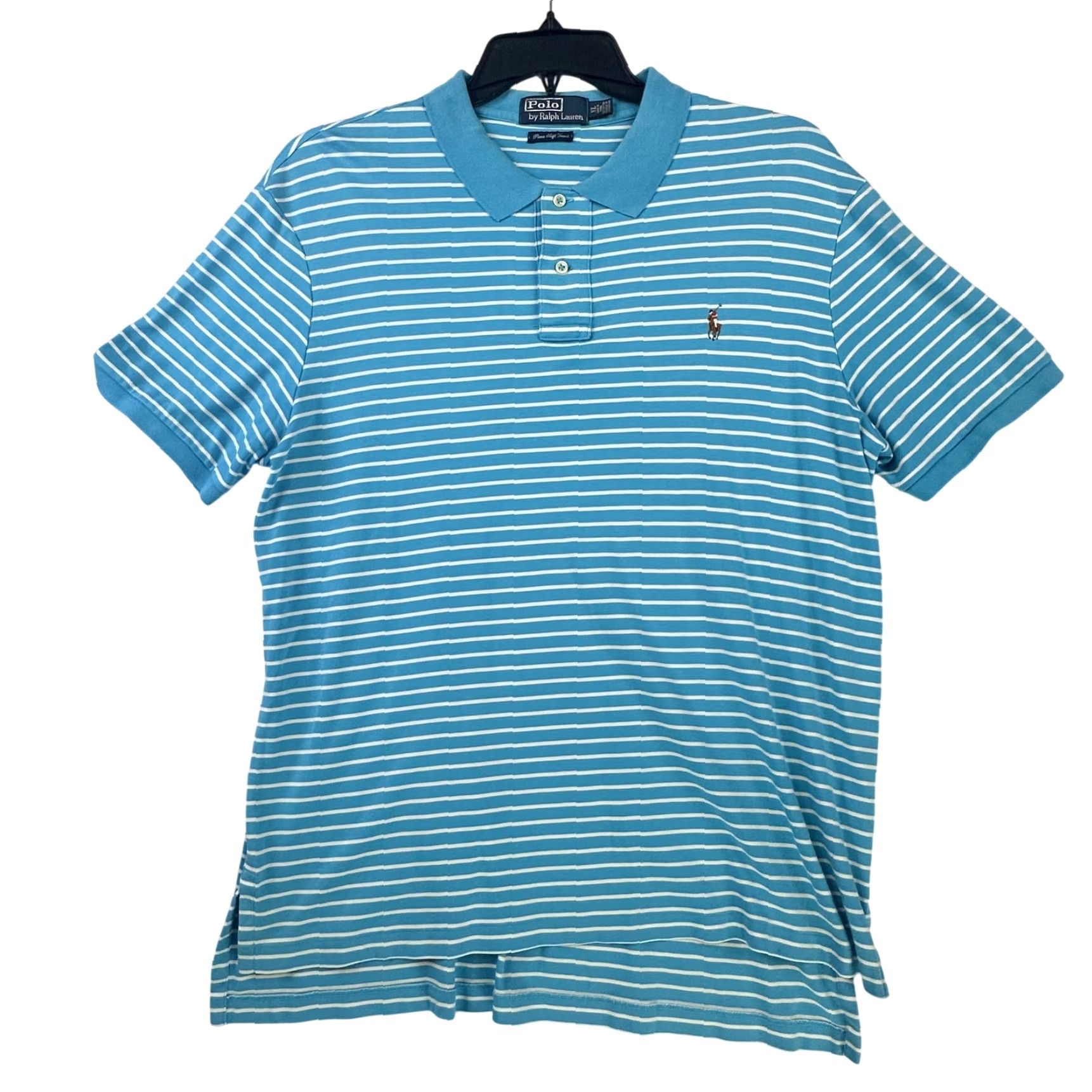 Polo Ralph Lauren Polo Shirt Mens XL Polo Ralph Lauren Striped Blue White Pima Soft Touch Casual Size US XL / EU 56 / 4 - 2 Thumbnail