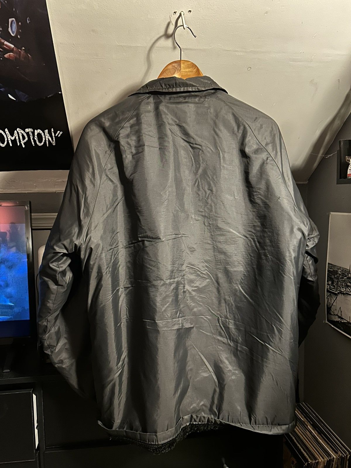 Vintage Vintage 90’s Weather Breaker waxed nylon button up jacket Size US L / EU 52-54 / 3 - 4 Thumbnail
