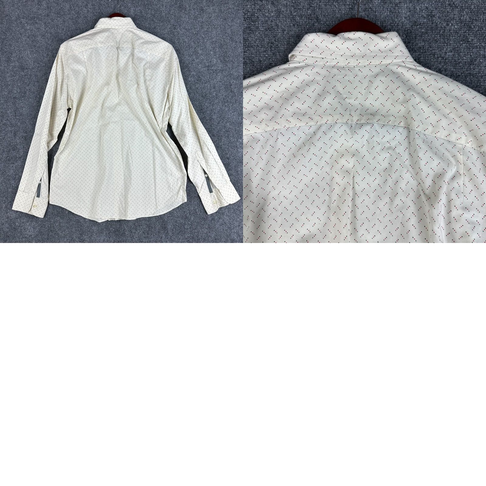 J.Crew J.CREW Shirt Men M Button-Down Cream Cotton Dotted Pocket Long Sleeve Button Up Adult Regular Size M Ivory Geometric Classic Modern Size US M / EU 48-50 / 2 - 8 Thumbnail