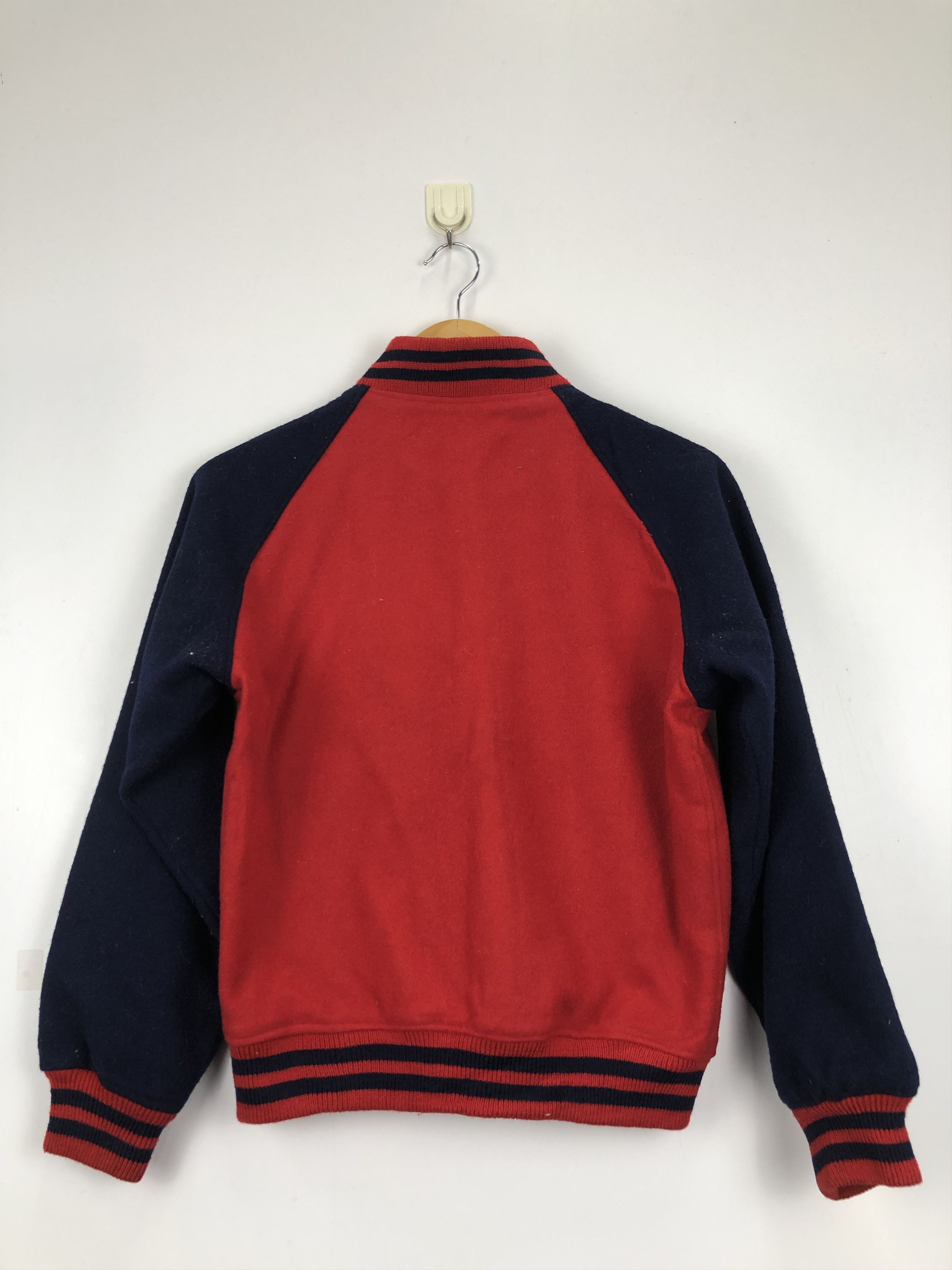 Vintage Vintage 90s Van Boys Wool Varsity Jacket Red Colour V0390 Size US M / EU 48-50 / 2 - 3 Thumbnail