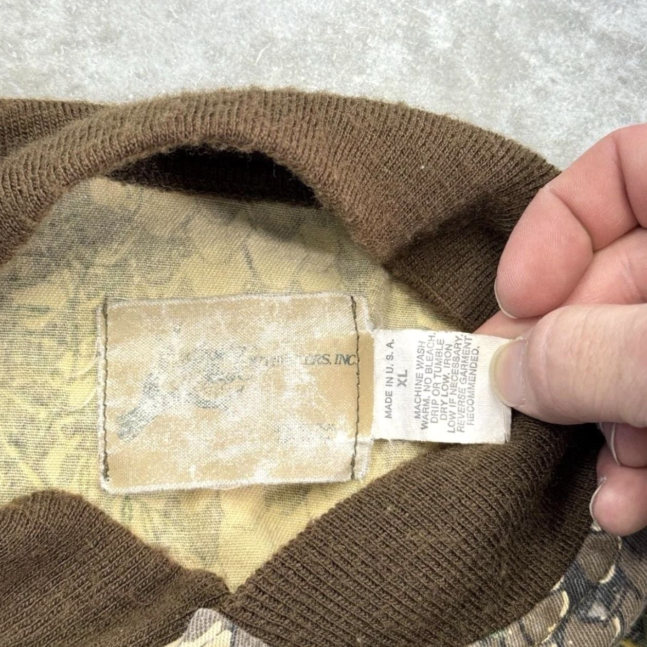 Vintage VINTAGE Camouflage Jacket Mens Large Diamond back Brown Camo Hunting Bomber 90s Size US XL / EU 56 / 4 - 5 Thumbnail