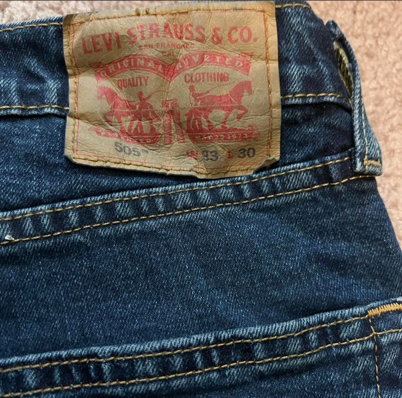 Levi's Levi's 505 navy jeans Size US 33 - 5 Thumbnail