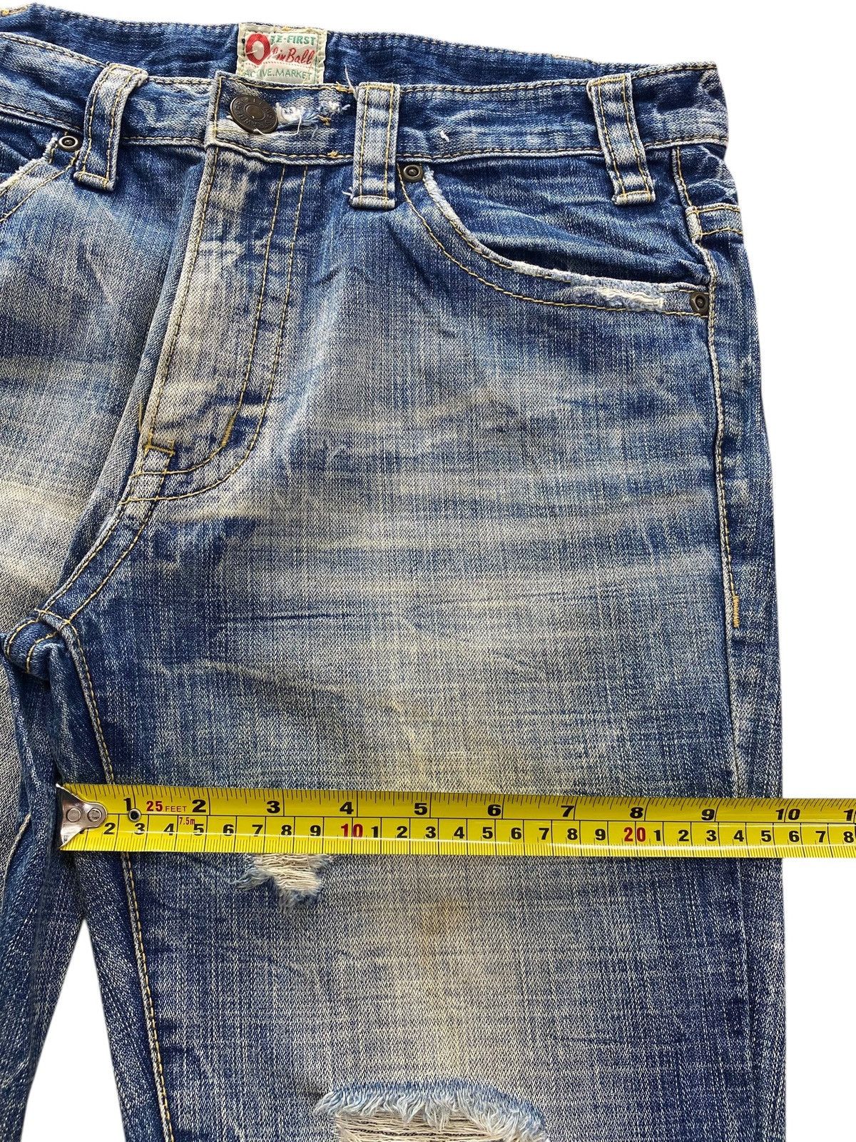 Japanese Brand Japanese Brand Faded Blue Wash Ripped Style Boot Cut Jeans Size US 30 / EU 46 - 7 Thumbnail