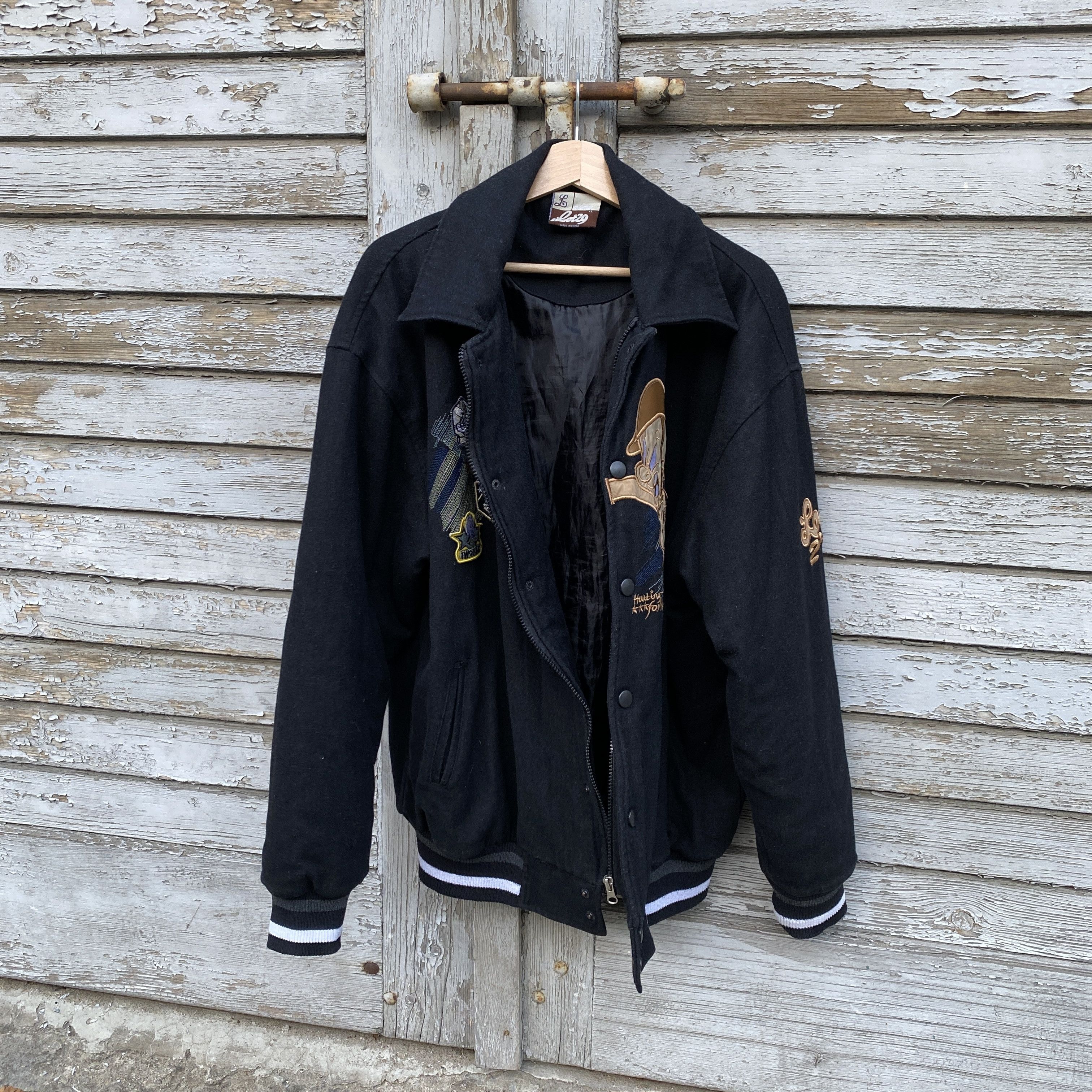 Vintage × Warner Bros Lot29 looney tunes vtg black varsity jacket - XL Size US XL / EU 56 / 4 - 2 Thumbnail