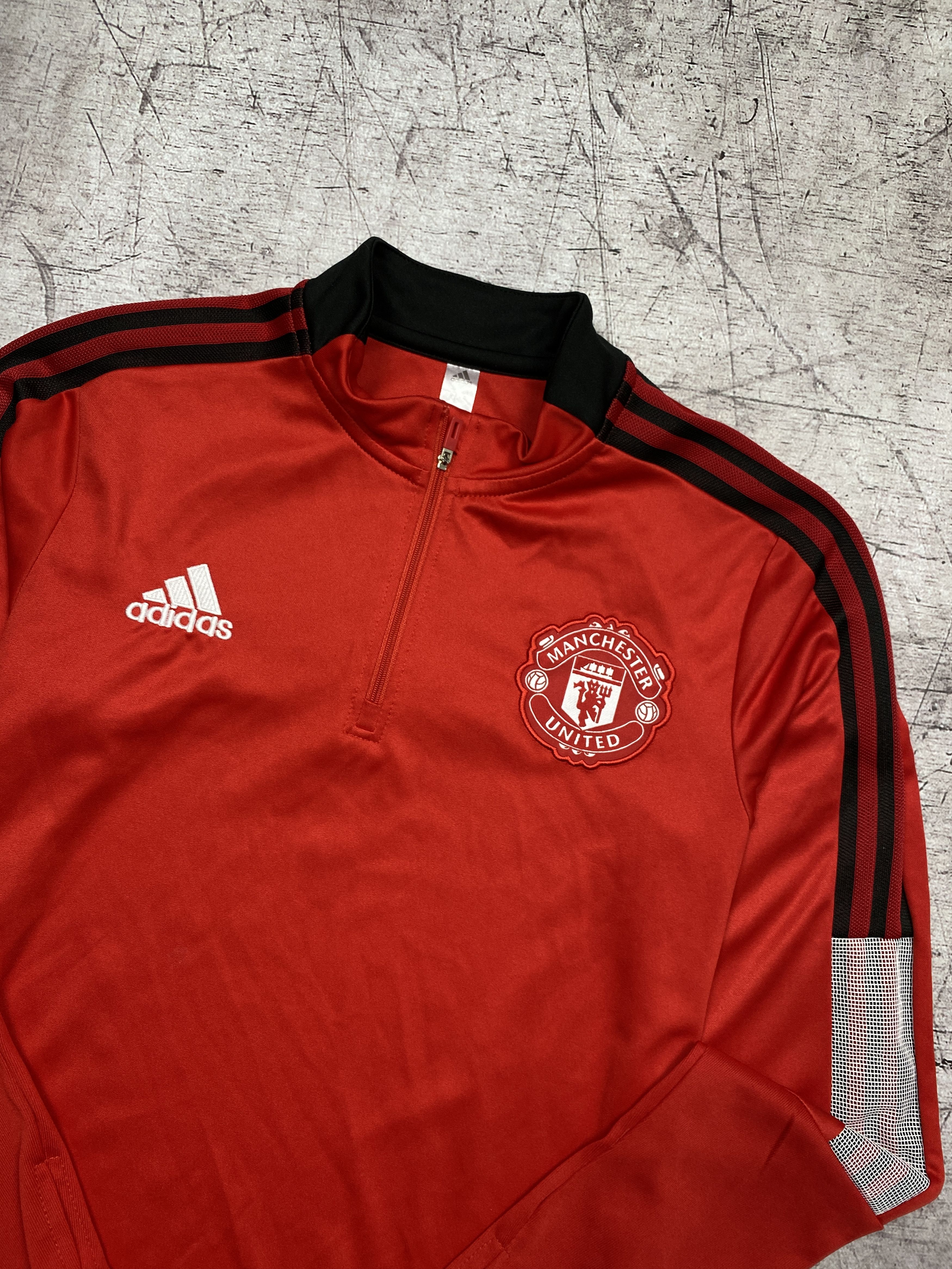 Adidas Adidas Manchester United Mens 1\4 Zip Long Sleeve Jersey Size US S / EU 44-46 / 1 - 2 Thumbnail