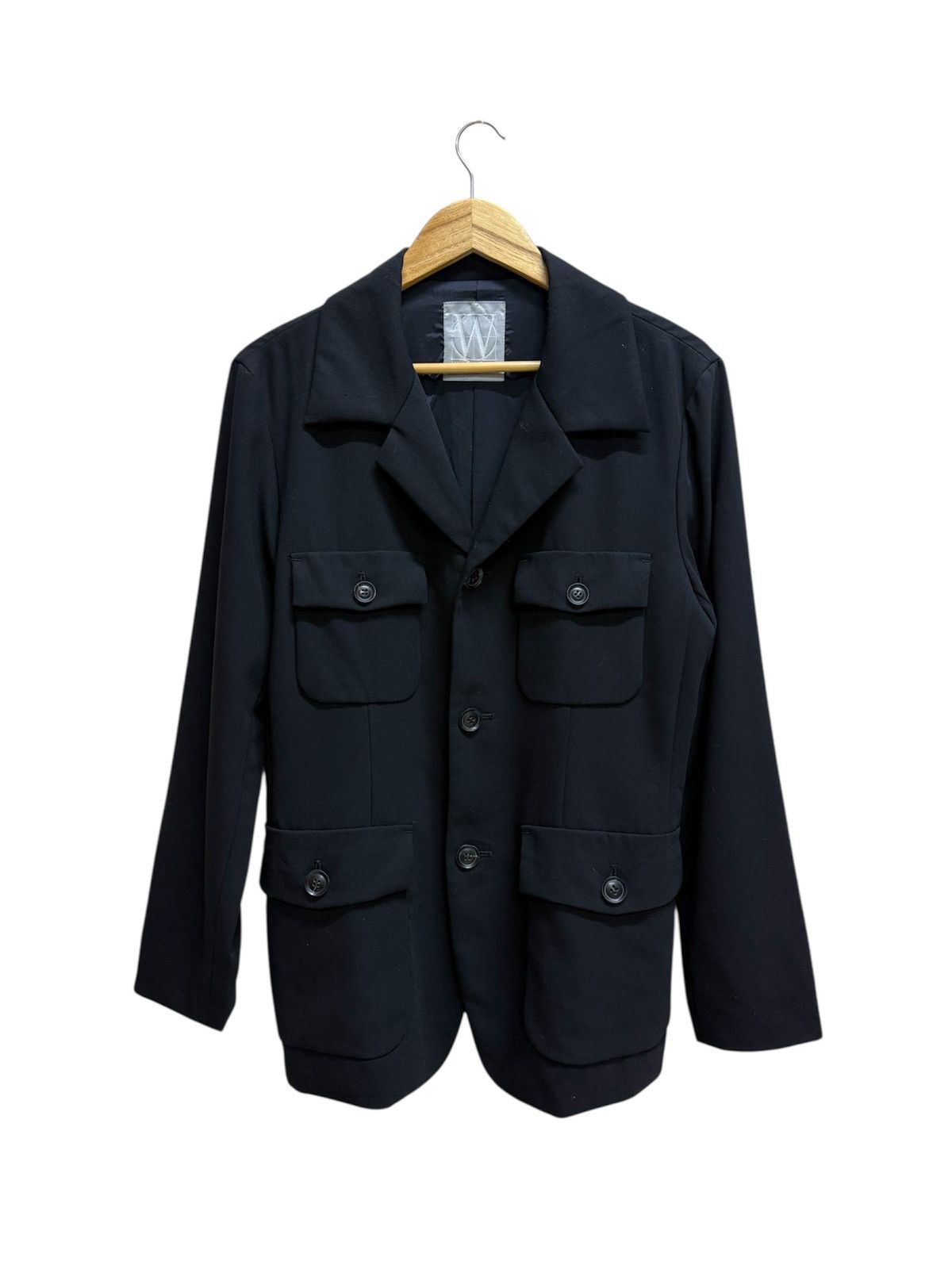 Yohji Yamamoto Yohji Yamamoto Workshop Flap Pocket Black Button Up Jacket Size US S / EU 44-46 / 1 - 1 Thumbnail