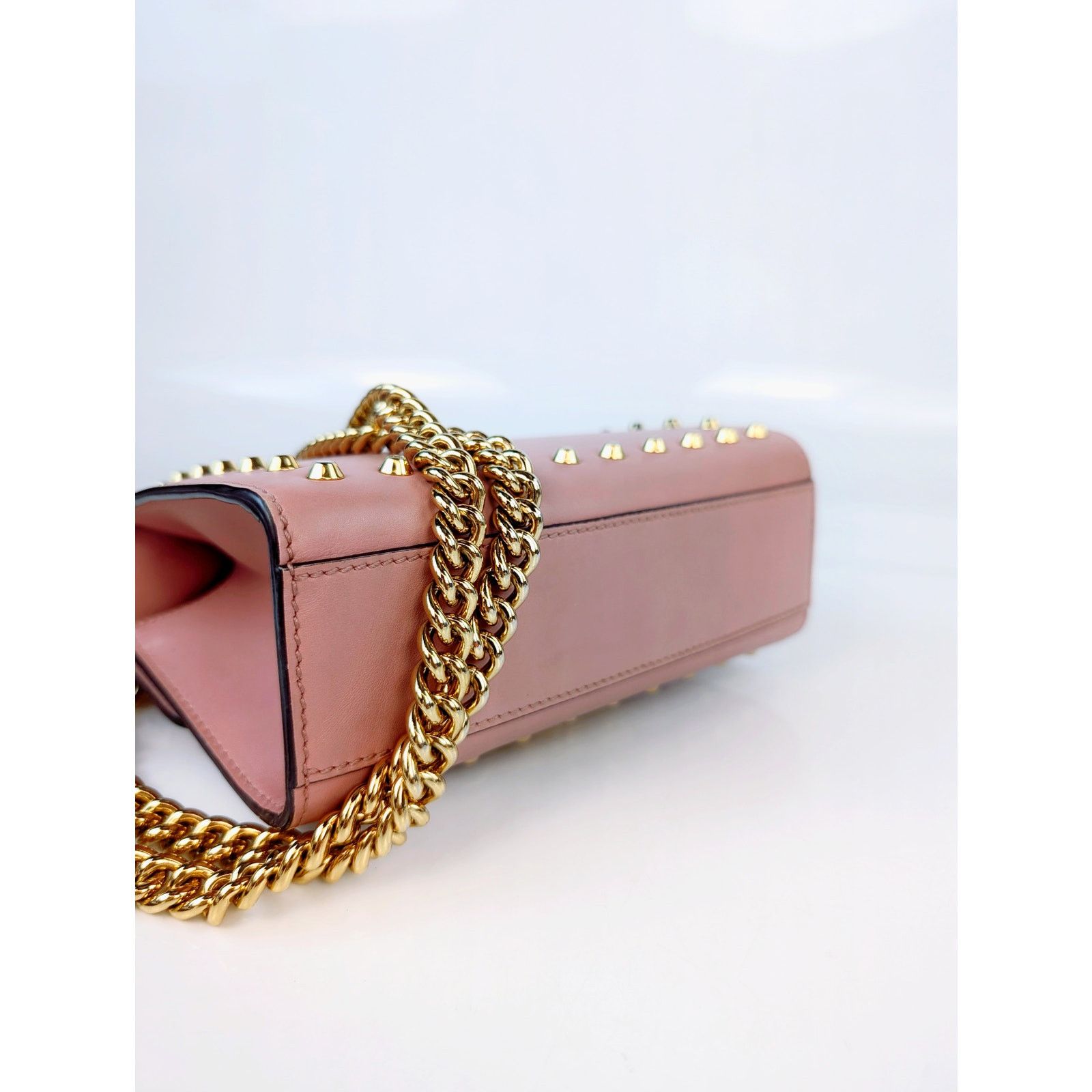 Gucci Gucci Pink Leather Faux Pearl Stud Leather Size ONE SIZE - 5 Thumbnail