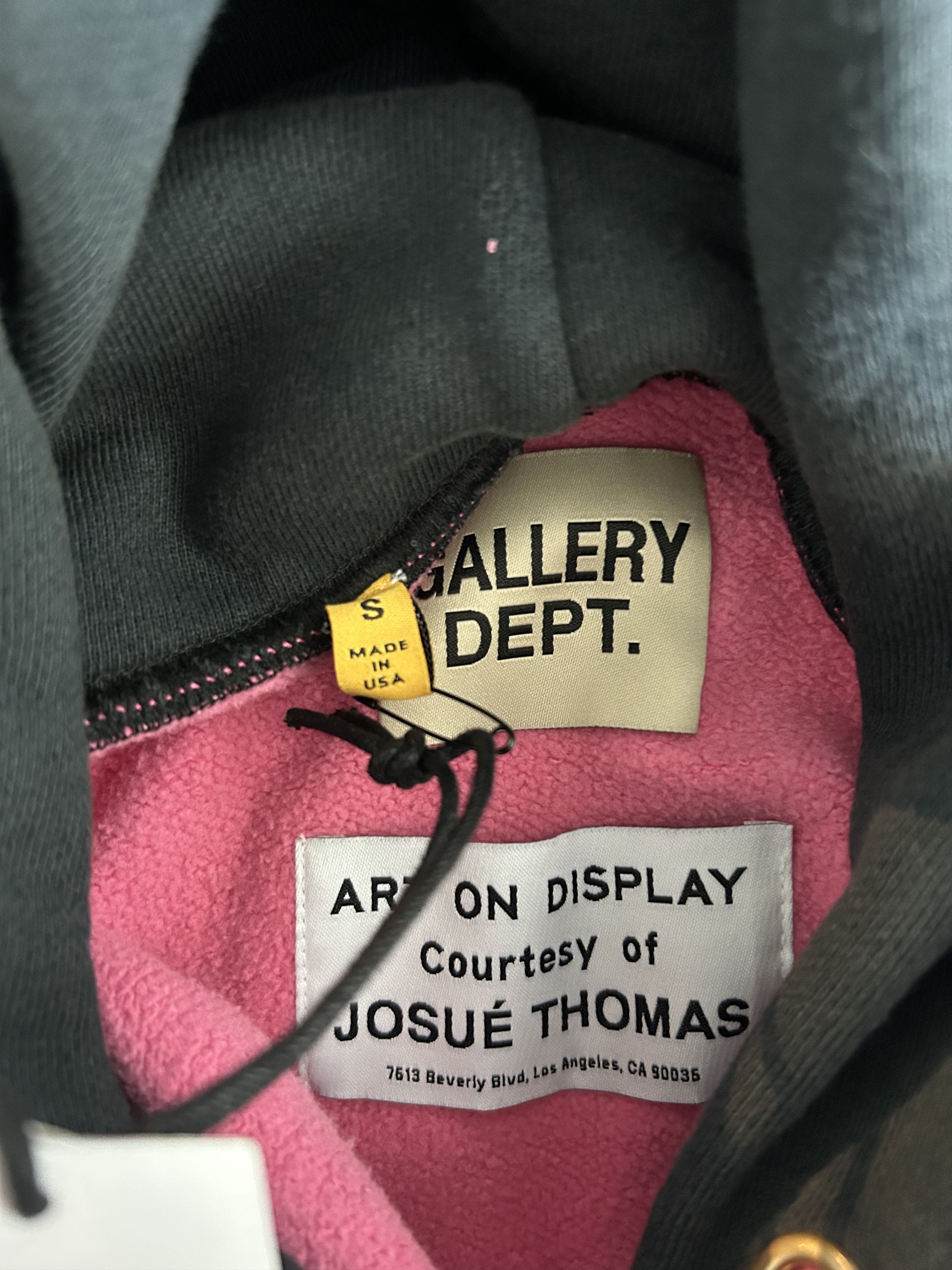Gallery Dept. Gallery Dept Pink & Black DEPT Logo Cut Off Hoodie Size US S / EU 44-46 / 1 - 3 Thumbnail