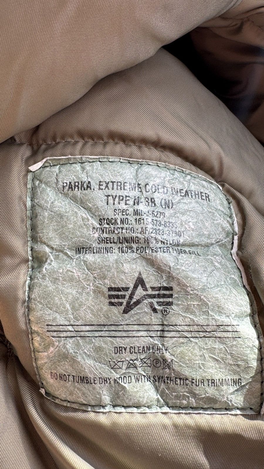 Alpha Industries Y2K Airborne Vintage N-3B Fur Parka Jacket lgb goa drake n2b Size US S / EU 44-46 / 1 - 9 Thumbnail