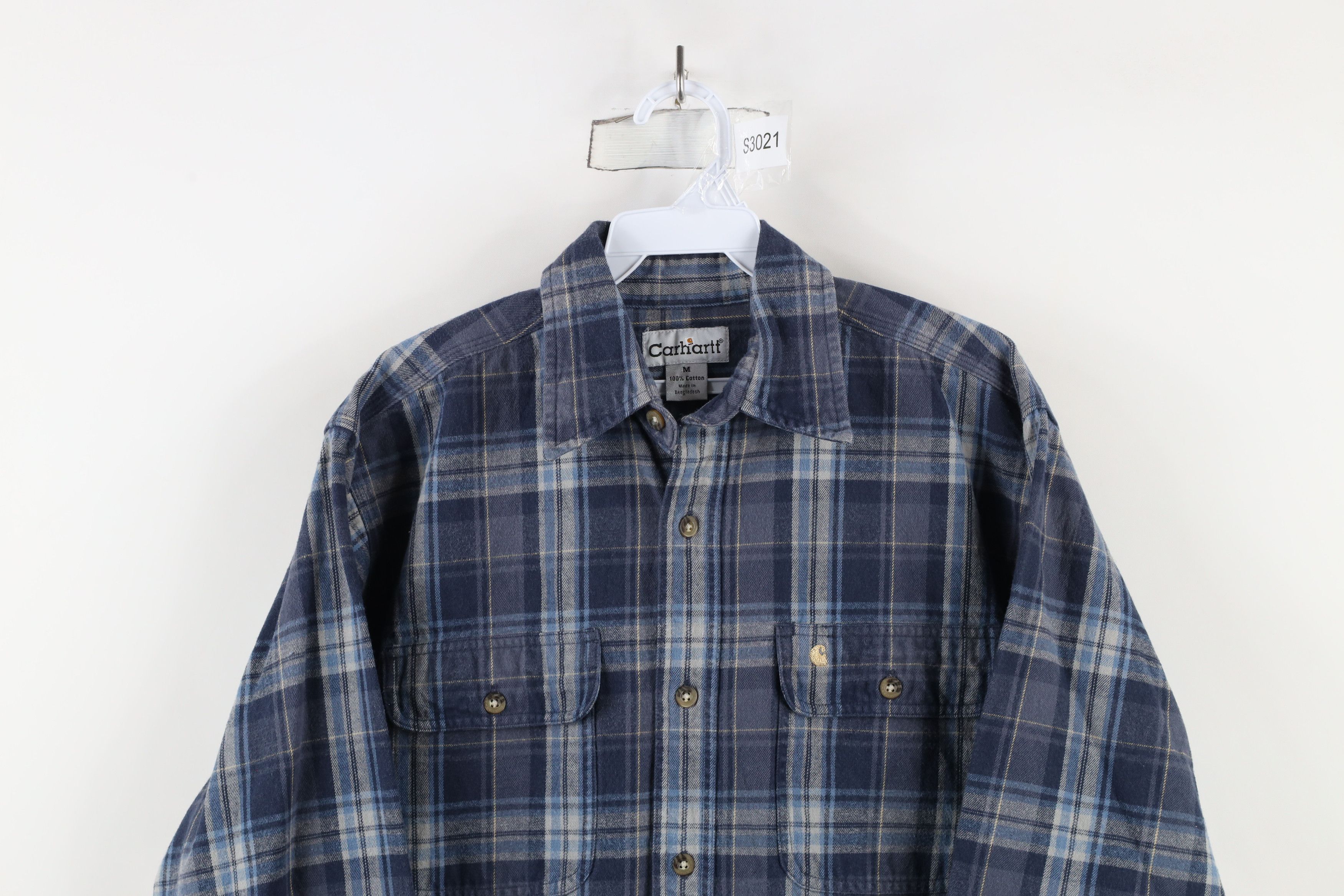 Carhartt × Vintage Vintage Carhartt Heavyweight Button Shirt Plaid Cotton Size US M / EU 48-50 / 2 - 2 Thumbnail