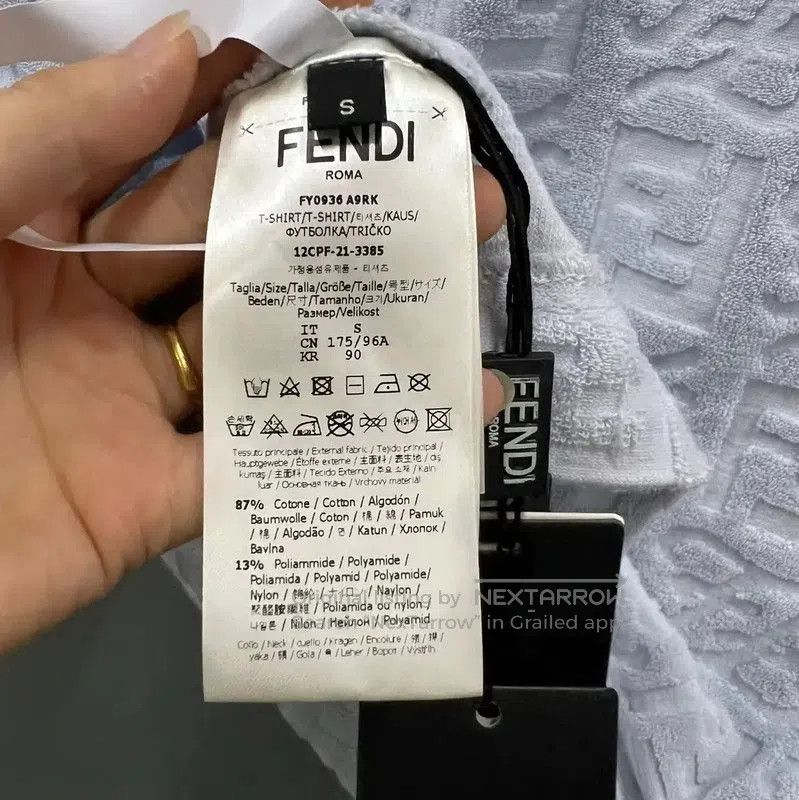 Fendi Fendi Summer Blue Cotton Short Sleeve Tee . Size US S / EU 44-46 / 1 - 4 Thumbnail
