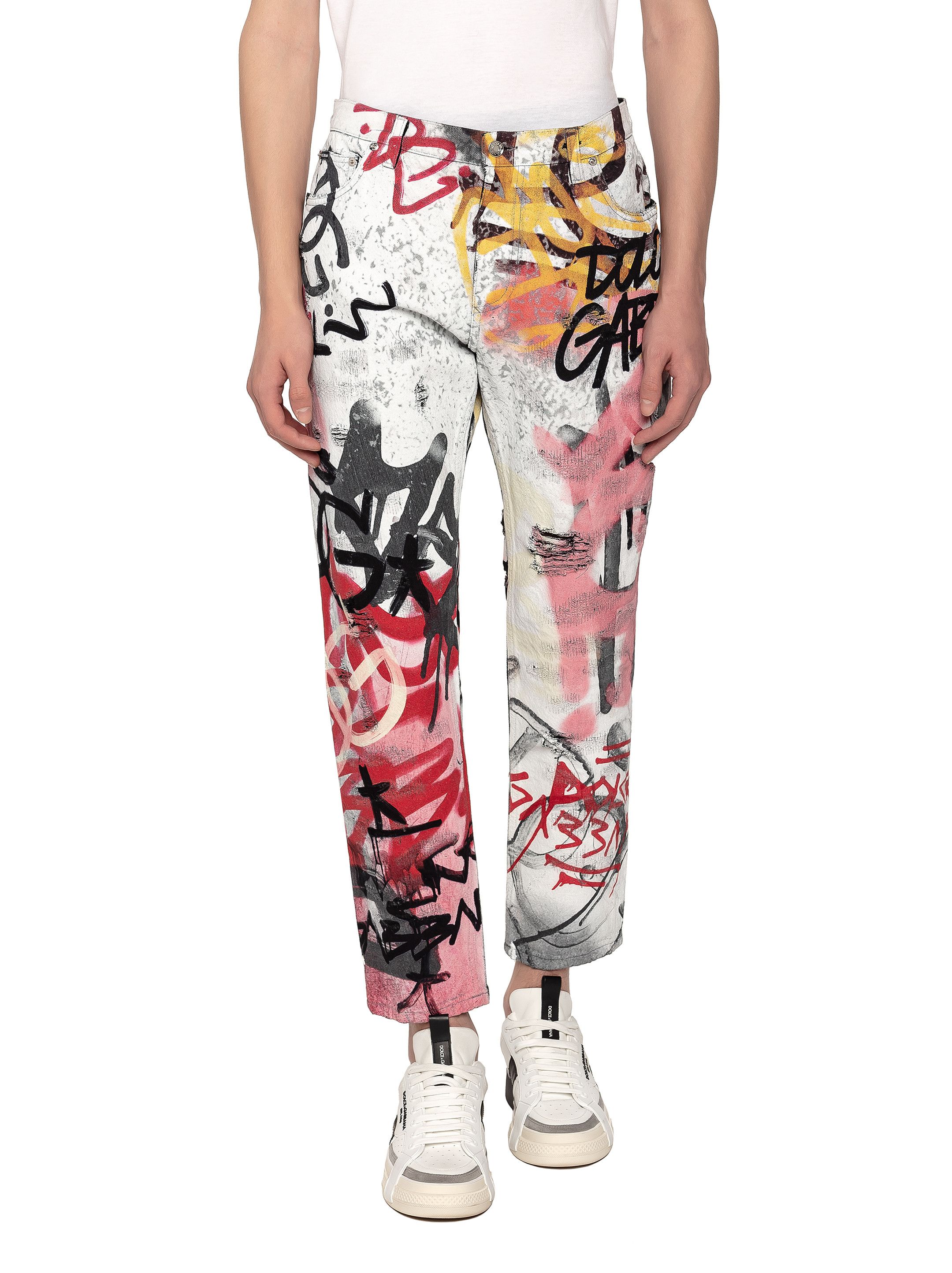 Dolce & Gabbana o1y0125 Logo Jeans in Multicolor Size US 34 / EU 50 - 2 Thumbnail