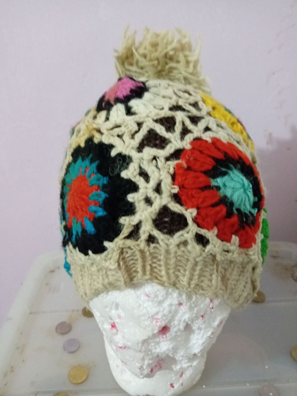 image of Multicolour Knit Beanie Hat Super, Men's