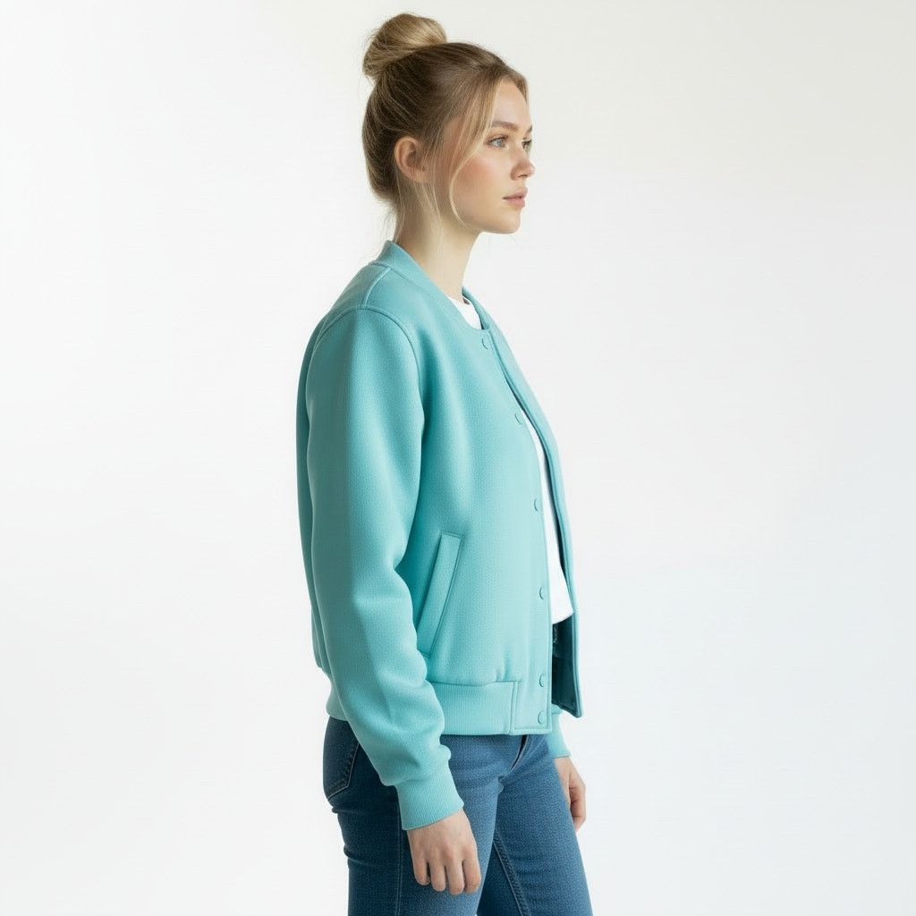 Victoria's Secret Victoria's Secret Cotton Fleece Snap Bomber Jacket, L Size S / US 4 / IT 40 - 5 Thumbnail