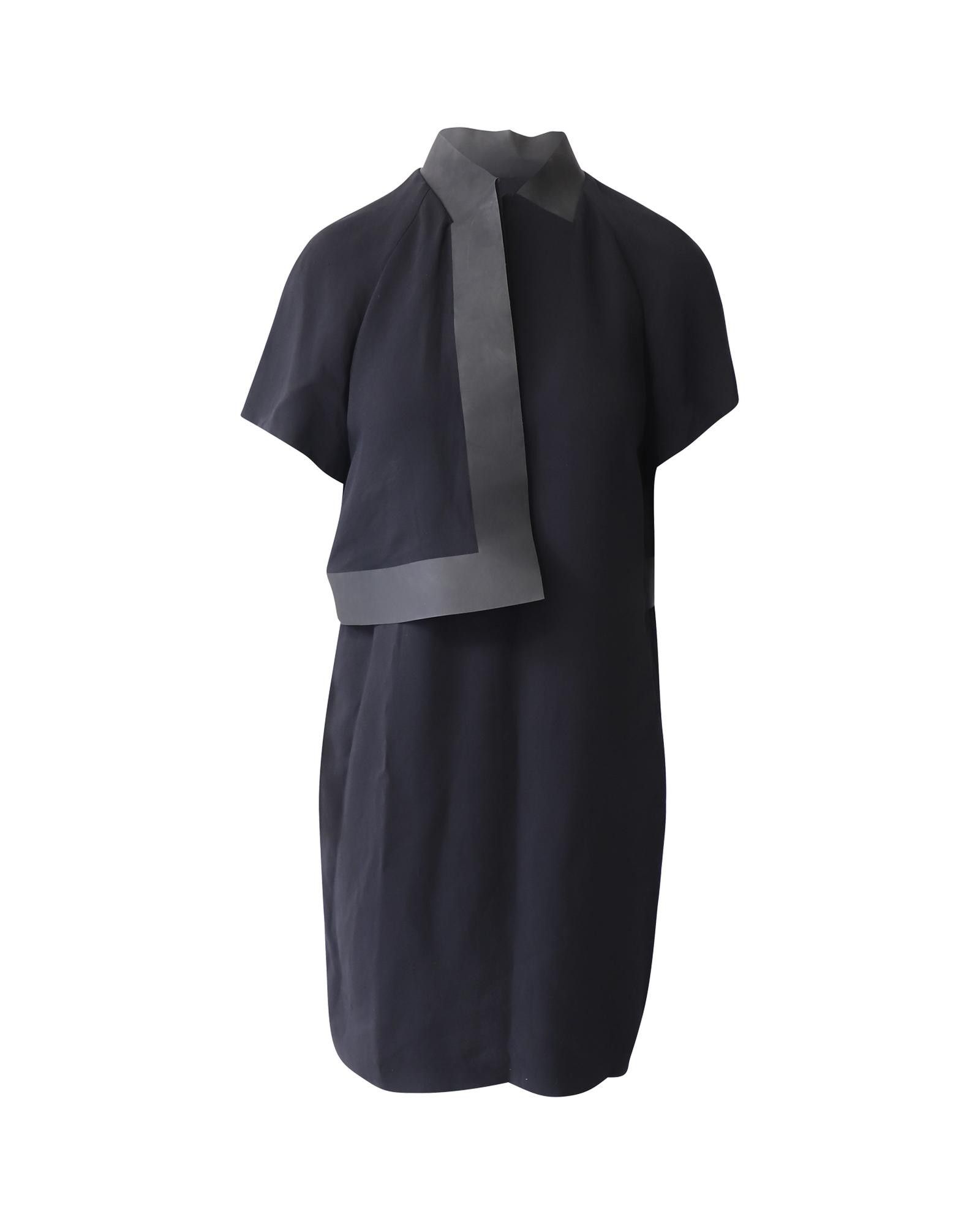 image of Alexander Wang Shoulder Flap Dress In Black Viscose, Women's (Size Medium)