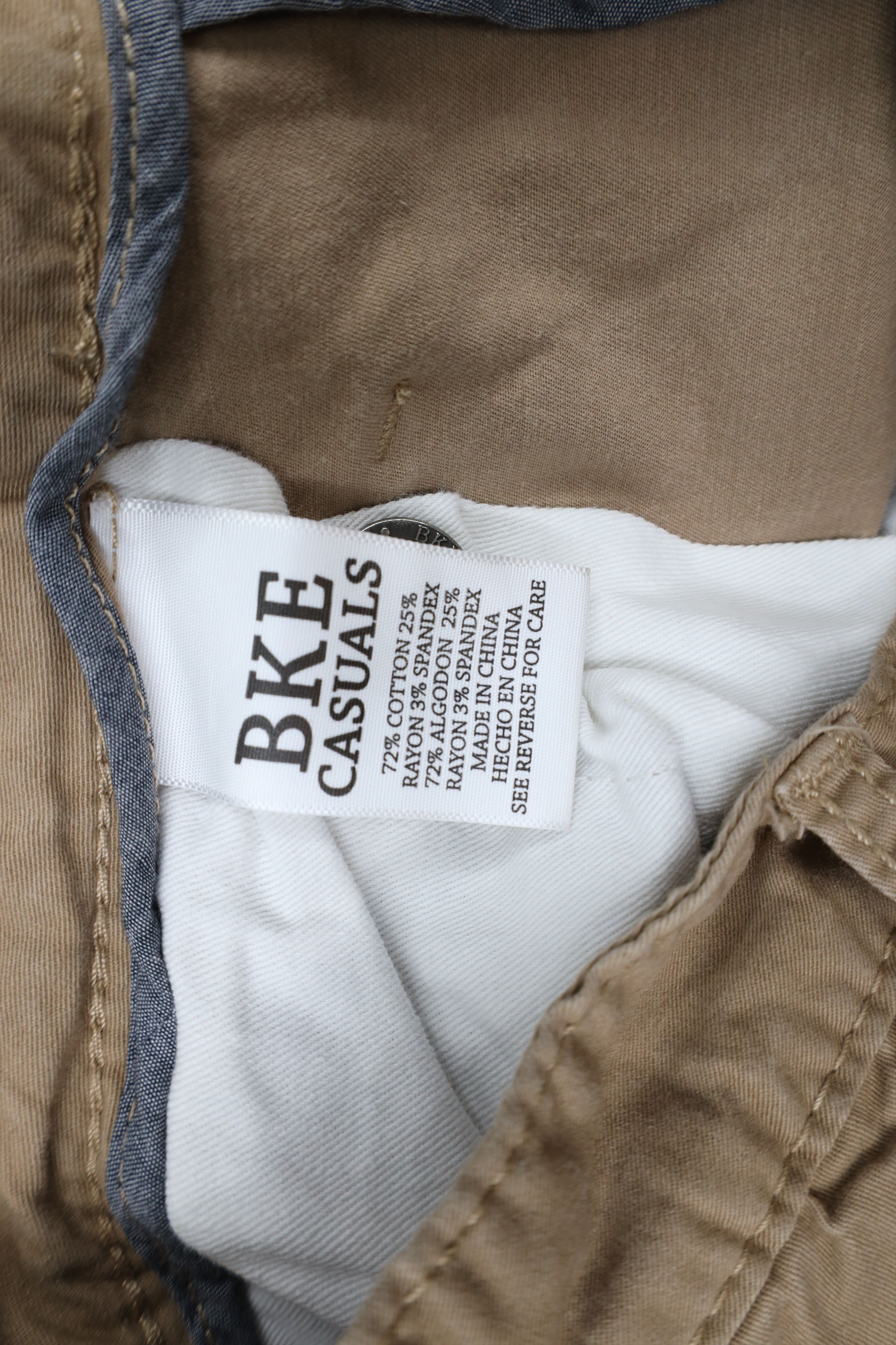 Vintage Buckle BKE Casuals Straight Leg Stretch Chino Pants Beige Size US 34 / EU 50 - 8 Thumbnail