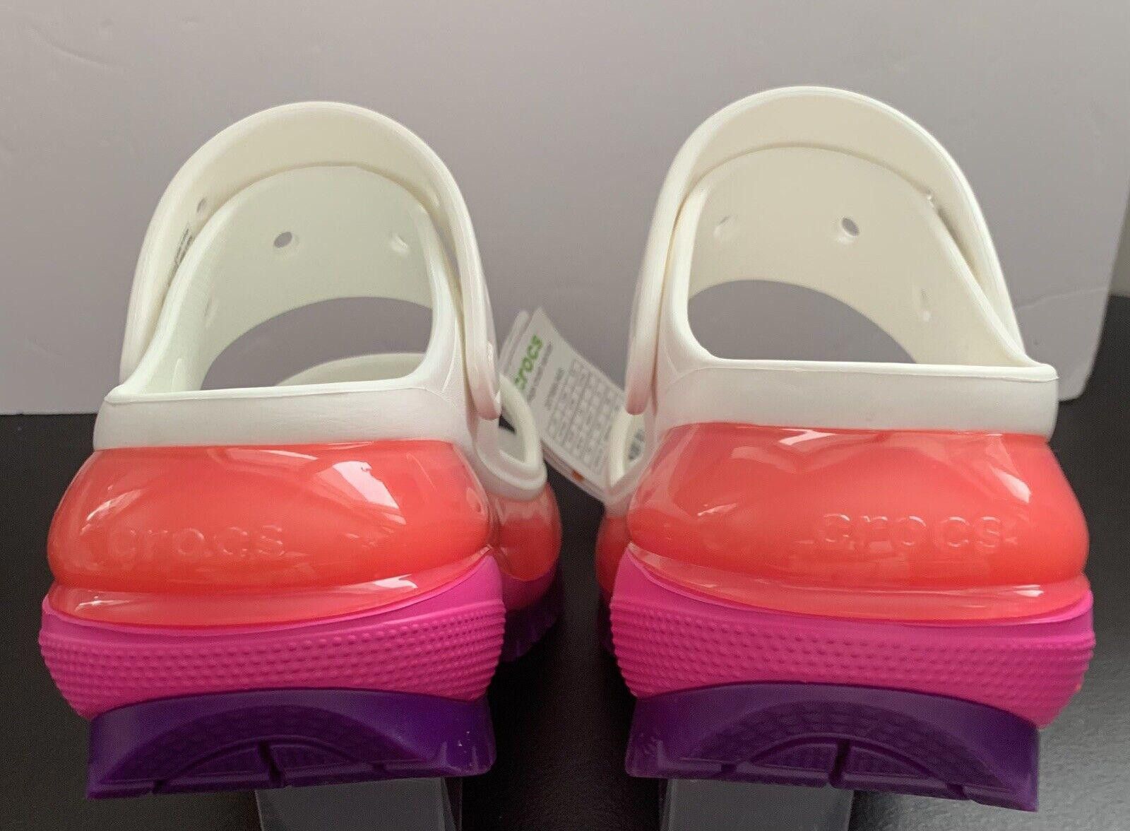 Crocs Crocs Mega Crush Unisex Sandal Platform White Pink Purple Size US 9 / IT 39 - 2 Thumbnail