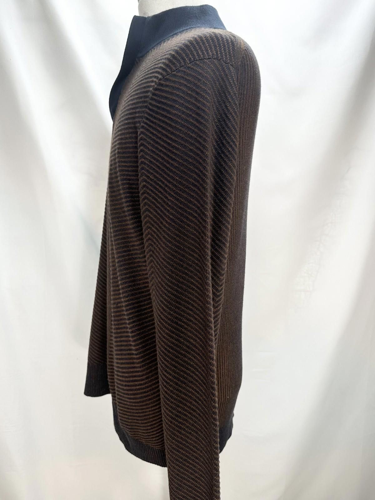 Perry Ellis Perry Ellis 1/4 Zip Double Knit Fabric Pullover Brown Mens L Size US L / EU 52-54 / 3 - 2 Thumbnail
