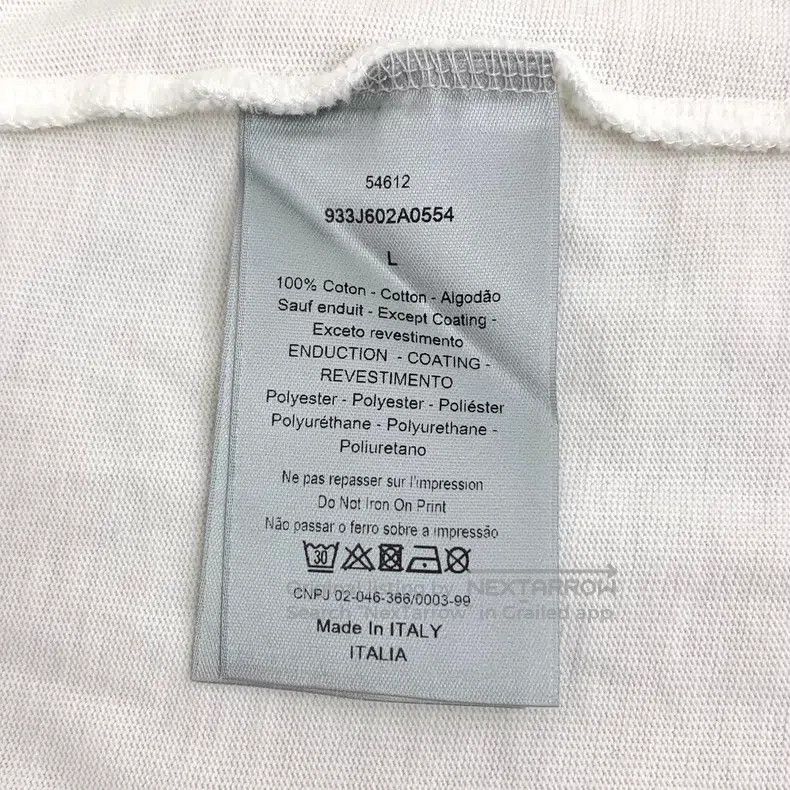 Dior Dior White floral print cotton round-neck short-sleeved T- Size US L / EU 52-54 / 3 - 7 Thumbnail