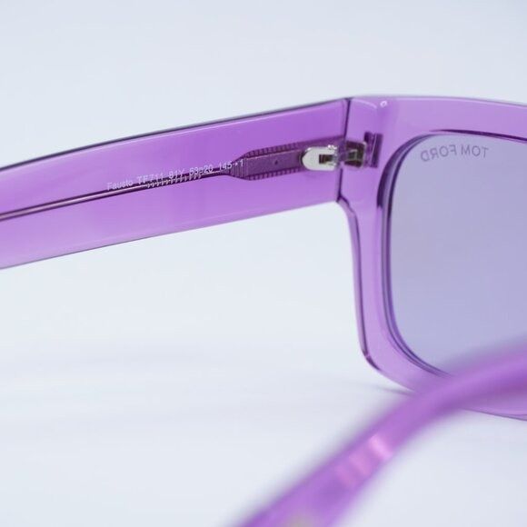 Tom Ford Tom Ford FT0711 81Y Fausto Sunglasses Violet Square Frame Size ONE SIZE - 5 Thumbnail
