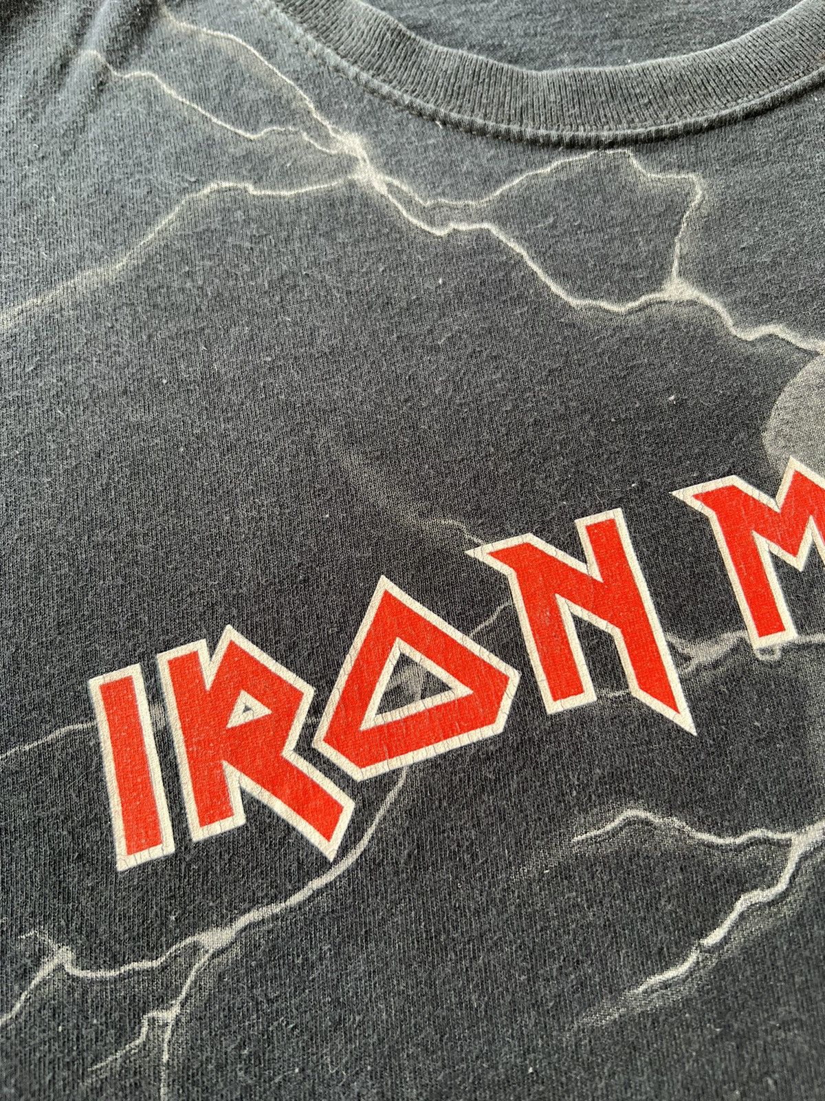Band Tees Vintage 2008 Iron Maiden Eddie AOP Black T-shirt Size US XL / EU 56 / 4 - 6 Thumbnail