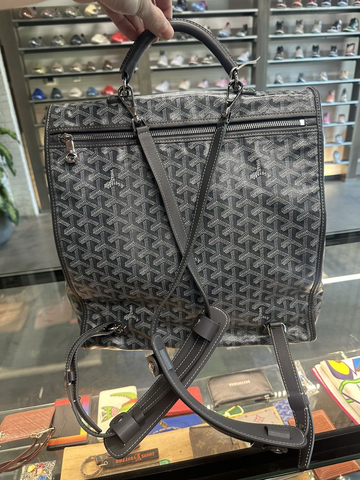 Goyard Goyard Gray Goyard Saint Léger Backpack Gray Size ONE SIZE - 2 Thumbnail