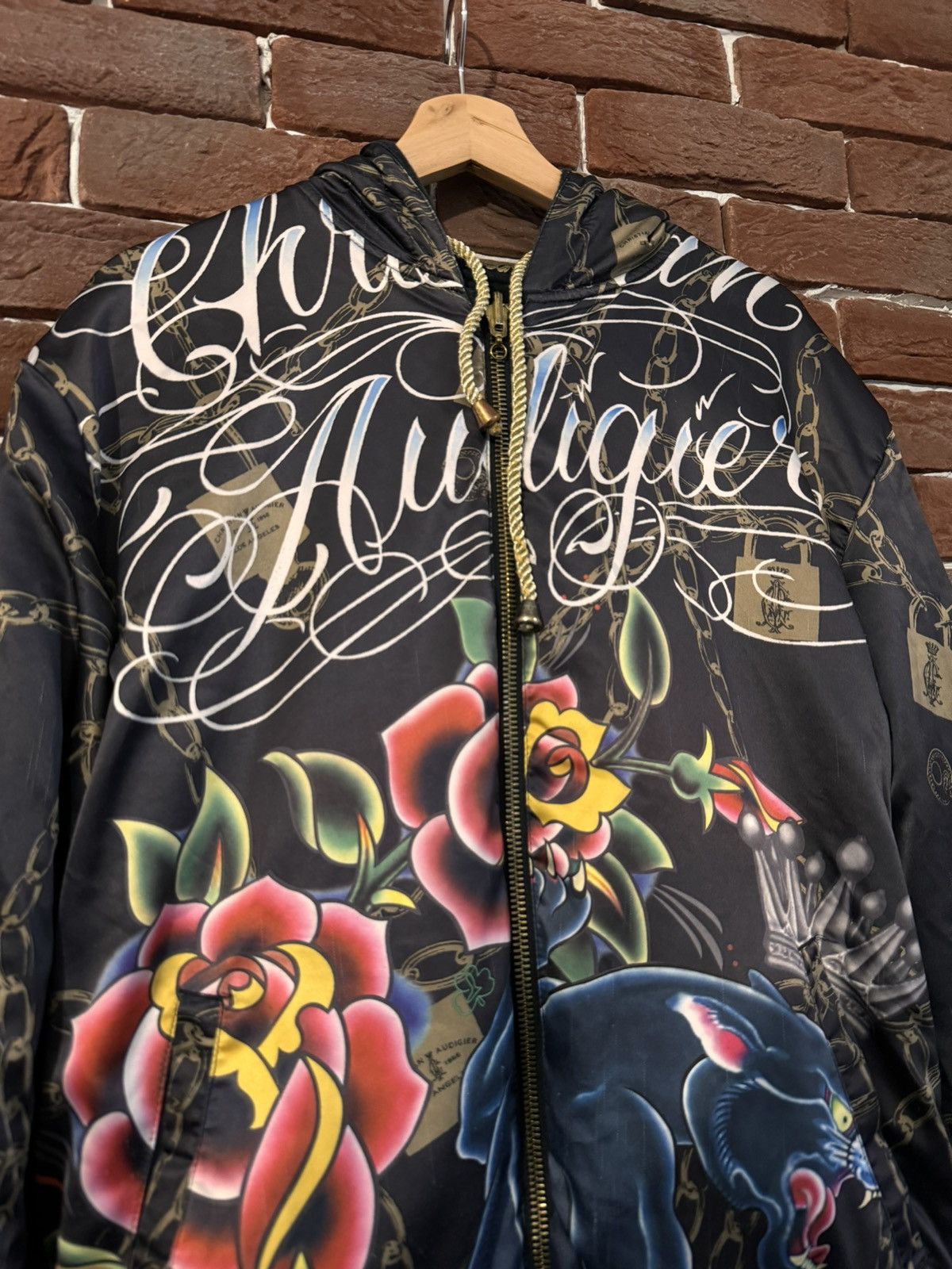 Christian Audigier Rare Vintage Christian Audigier Reversible Aerosmith Hoodie Size US M / EU 48-50 / 2 - 12 Thumbnail