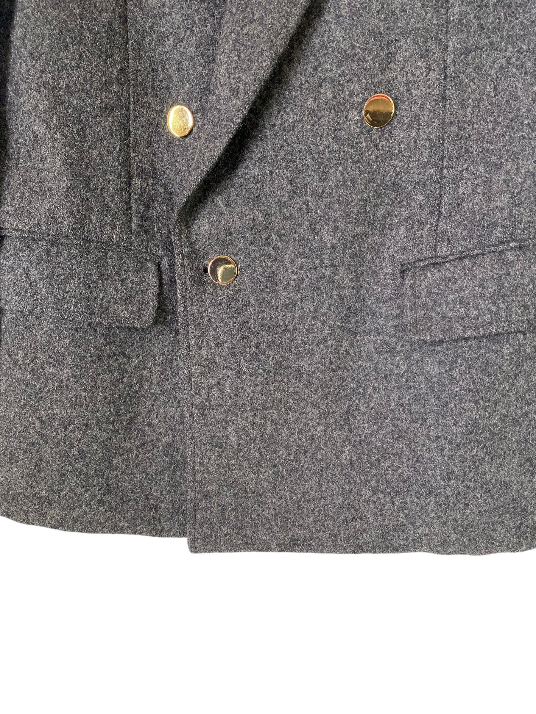Comme des Garcons × Designer × Vintage 90s Comme des garcons wool double breasted blazer Size 40S - 6 Thumbnail