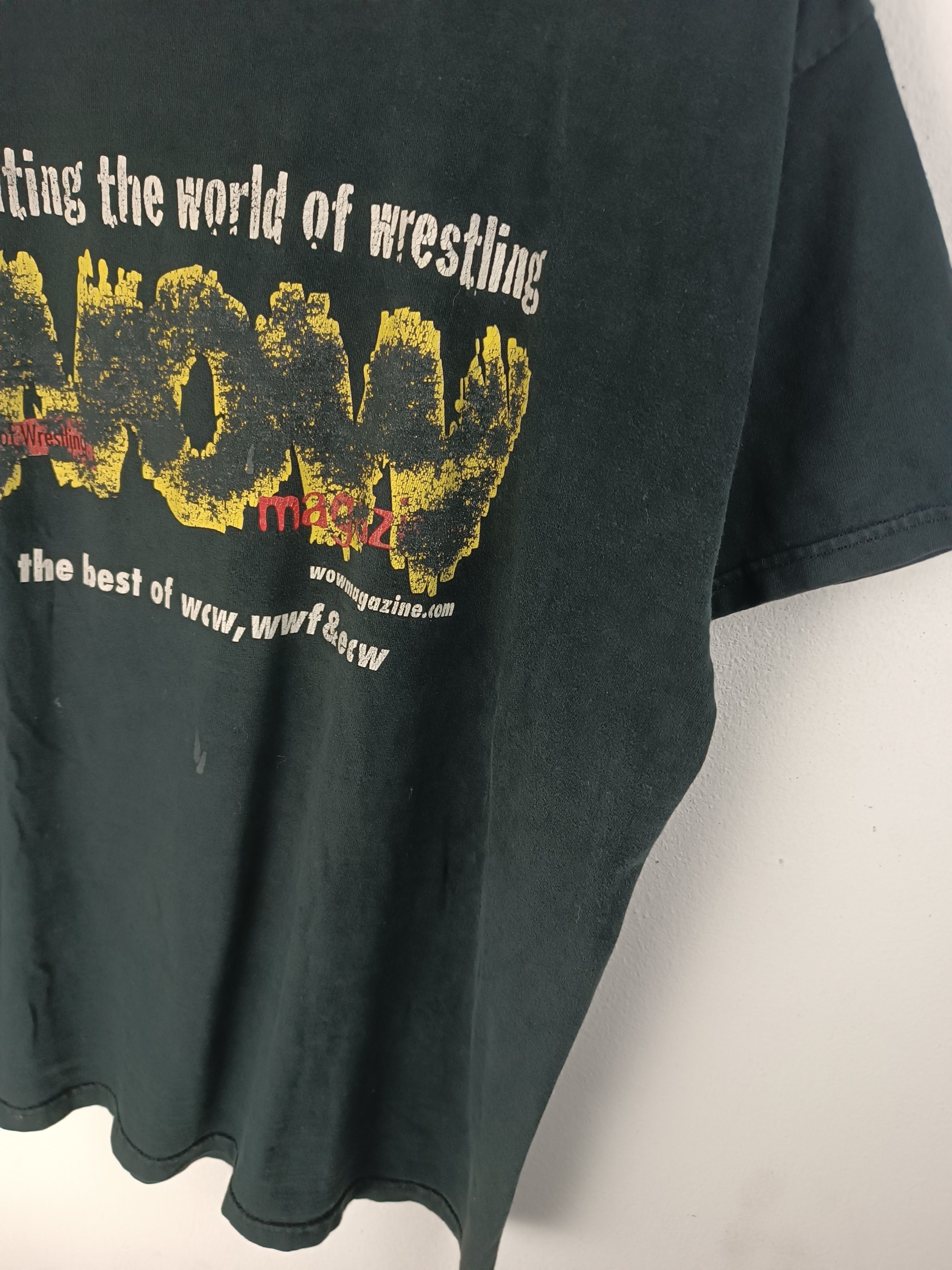 Vintage THRASH FADED VINTAGE 90'S WOW MAGAZINE WWF WCW WCW TEE Size US XL / EU 56 / 4 - 14 Thumbnail