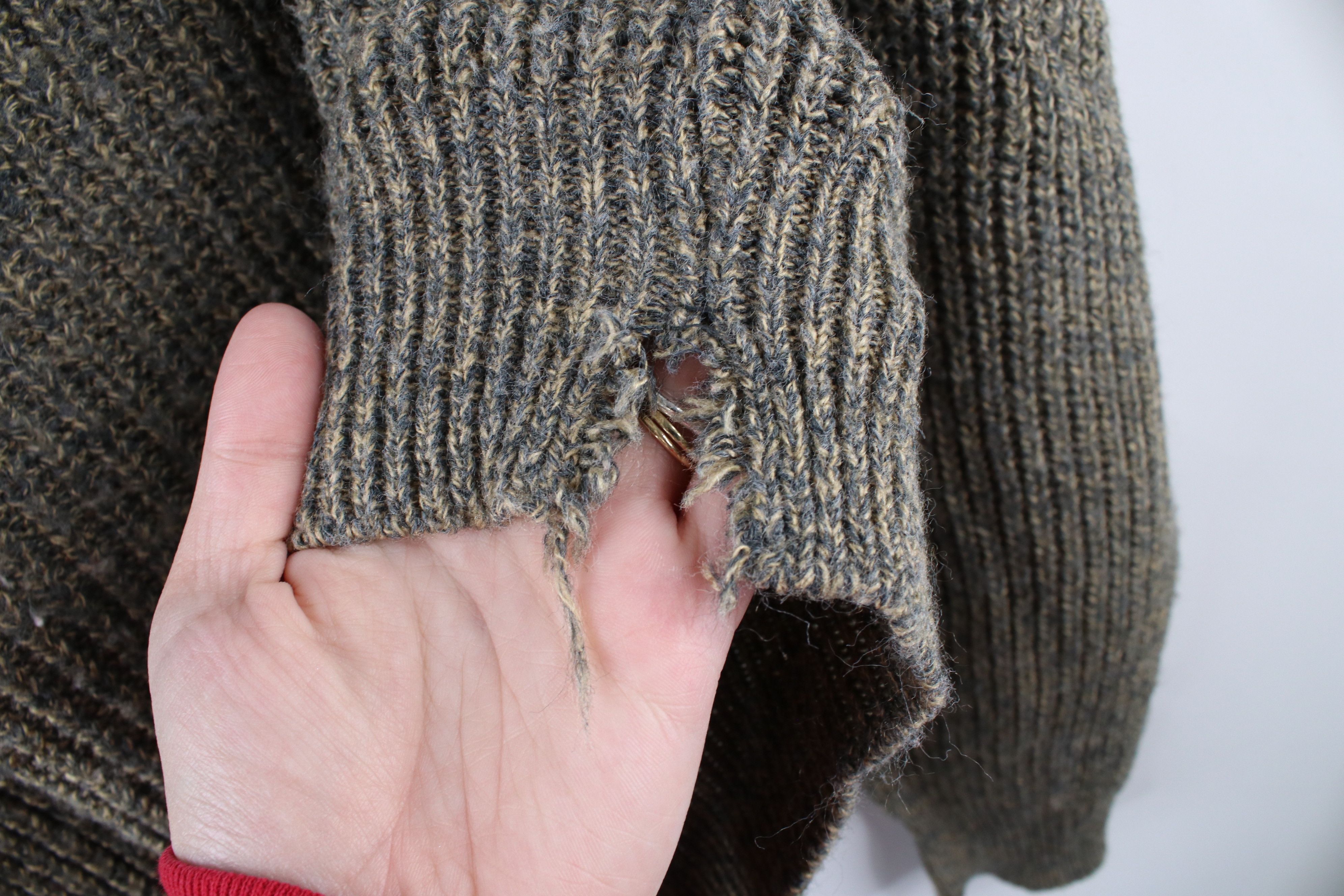 Vintage Vintage 90s Streetwear Blank Chunky Ribbed Knit Sweater USA Size US M / EU 48-50 / 2 - 4 Thumbnail