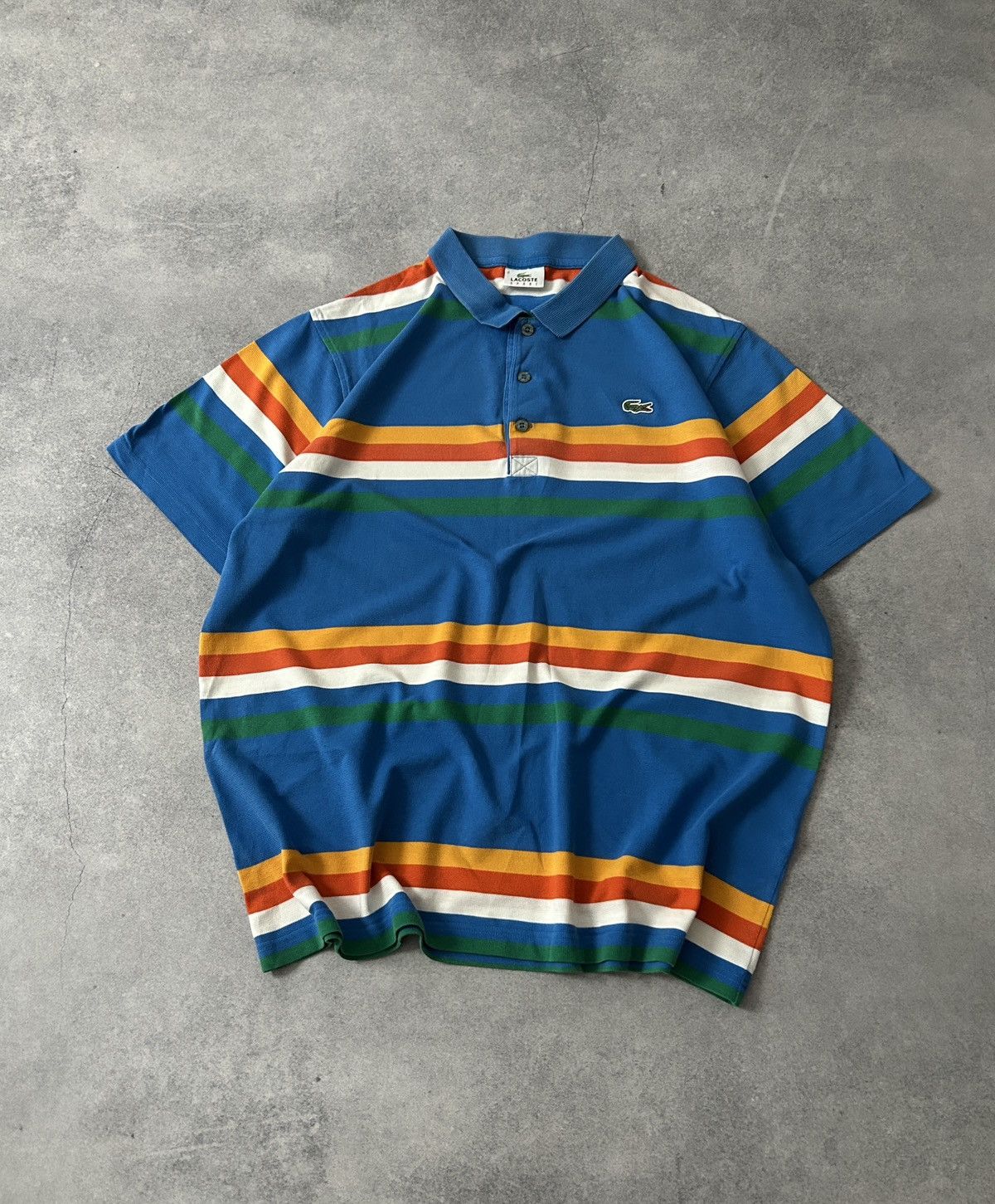 Other Vintage Lacoste Sports Striped polos shirt mens Size US L / EU 52-54 / 3 - 1 Thumbnail