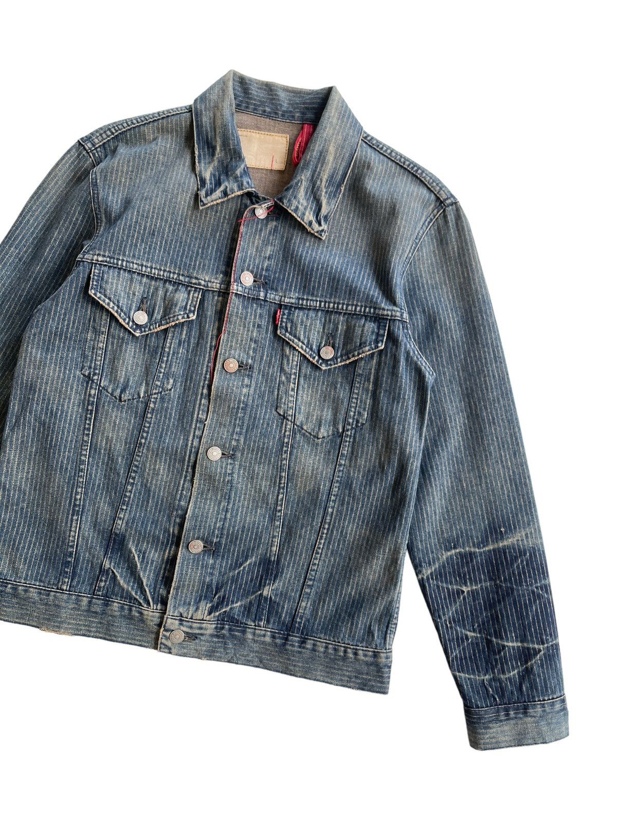 Levi's Vintage Clothing Levis Redloop Hickory Stripe Denim Jacket Size US M / EU 48-50 / 2 - 5 Thumbnail