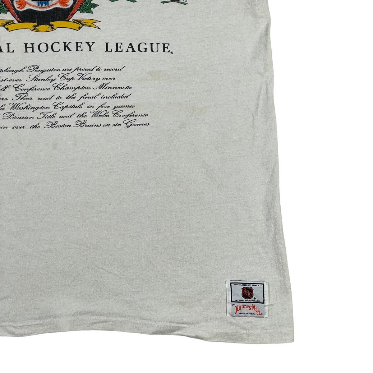 NHL Vintage 1991 NHL Pittsburgh Penguins Tee Size US XL / EU 56 / 4 - 5 Thumbnail