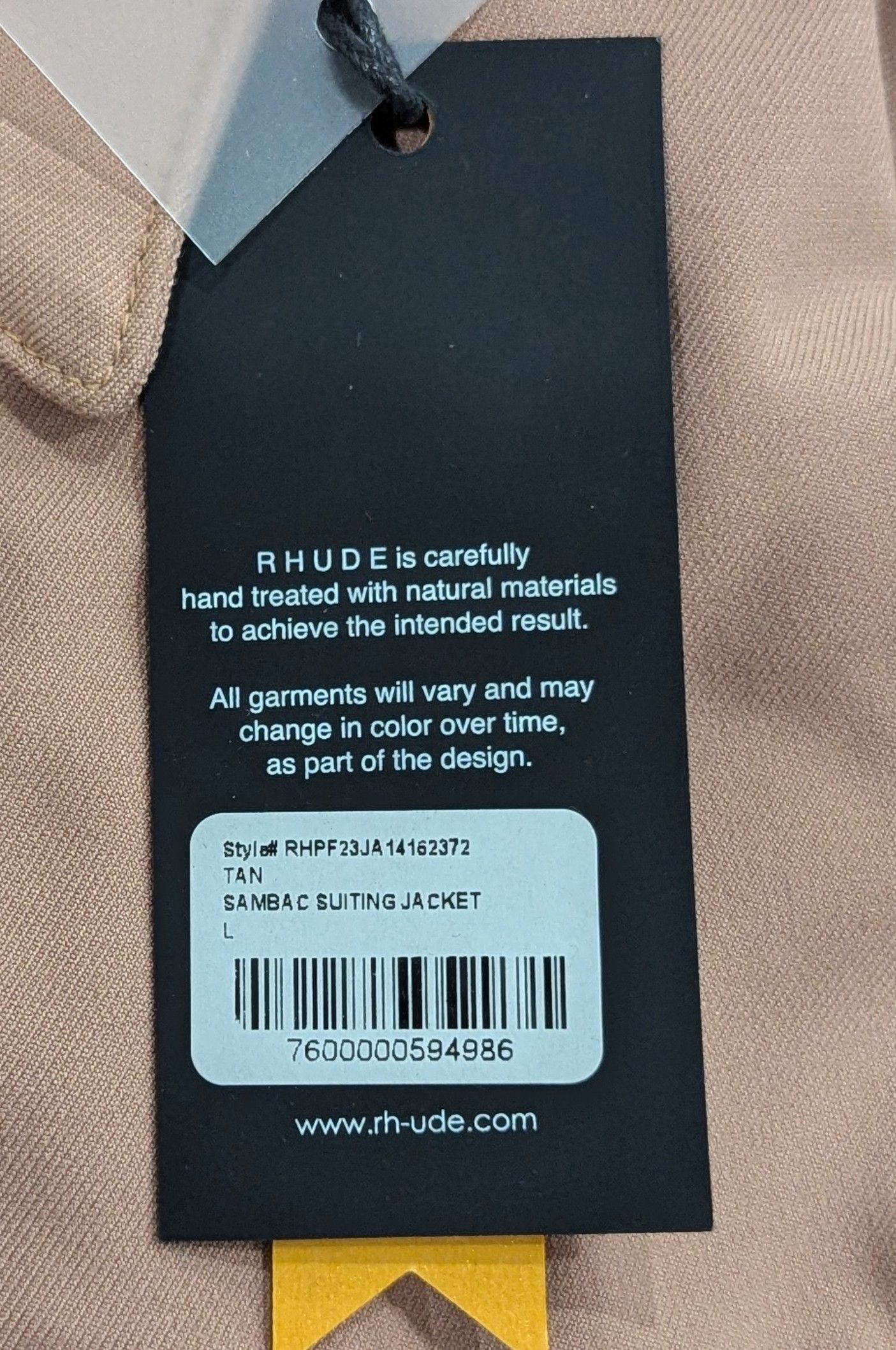 Rhude RHUDE "Sambac" Structured Jacket Tan Large Size US L / EU 52-54 / 3 - 10 Thumbnail