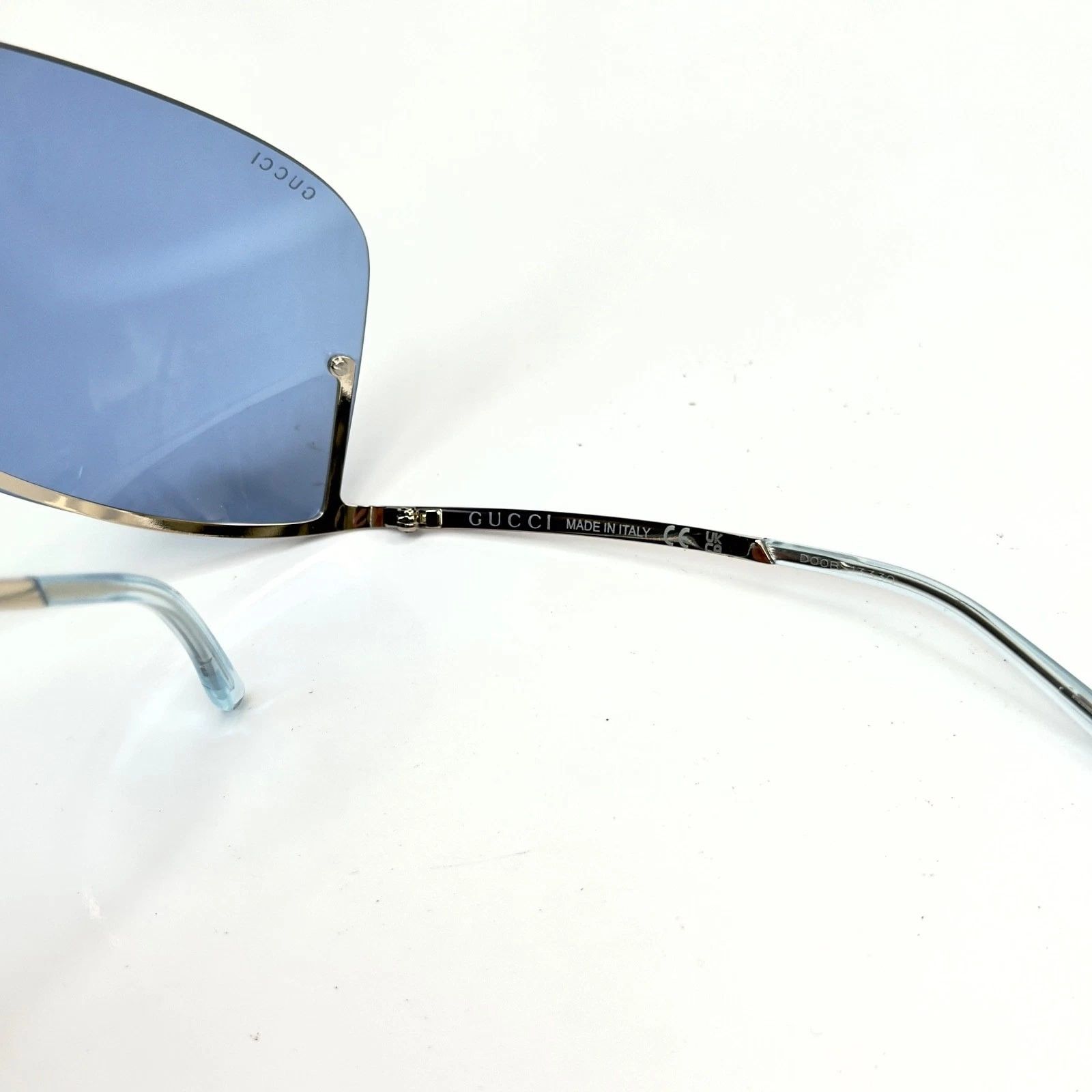 Gucci GUCCI 1560 Silver Blue GG Print Gg1560S Sunglasses 003 Size ONE SIZE - 3 Thumbnail