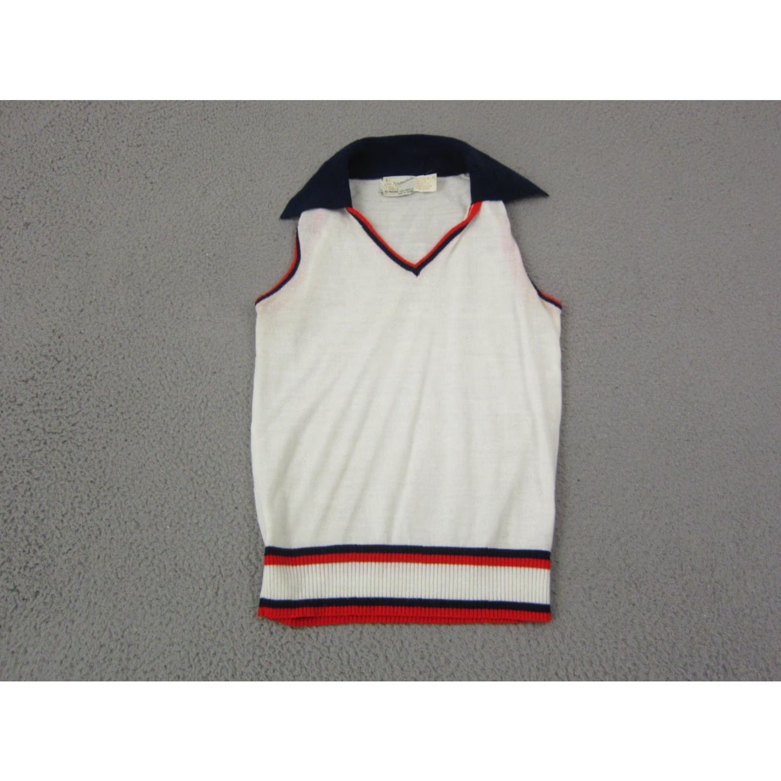 Vintage VINTAGE Sidney Gould Sweater Womens S White 60s 70s Preppy Knit Pullover Sleeveless Collared Polo Classic City 80s 90s Mens Womens Boys Girls Size S / US 4 / IT 40 - 2 Thumbnail