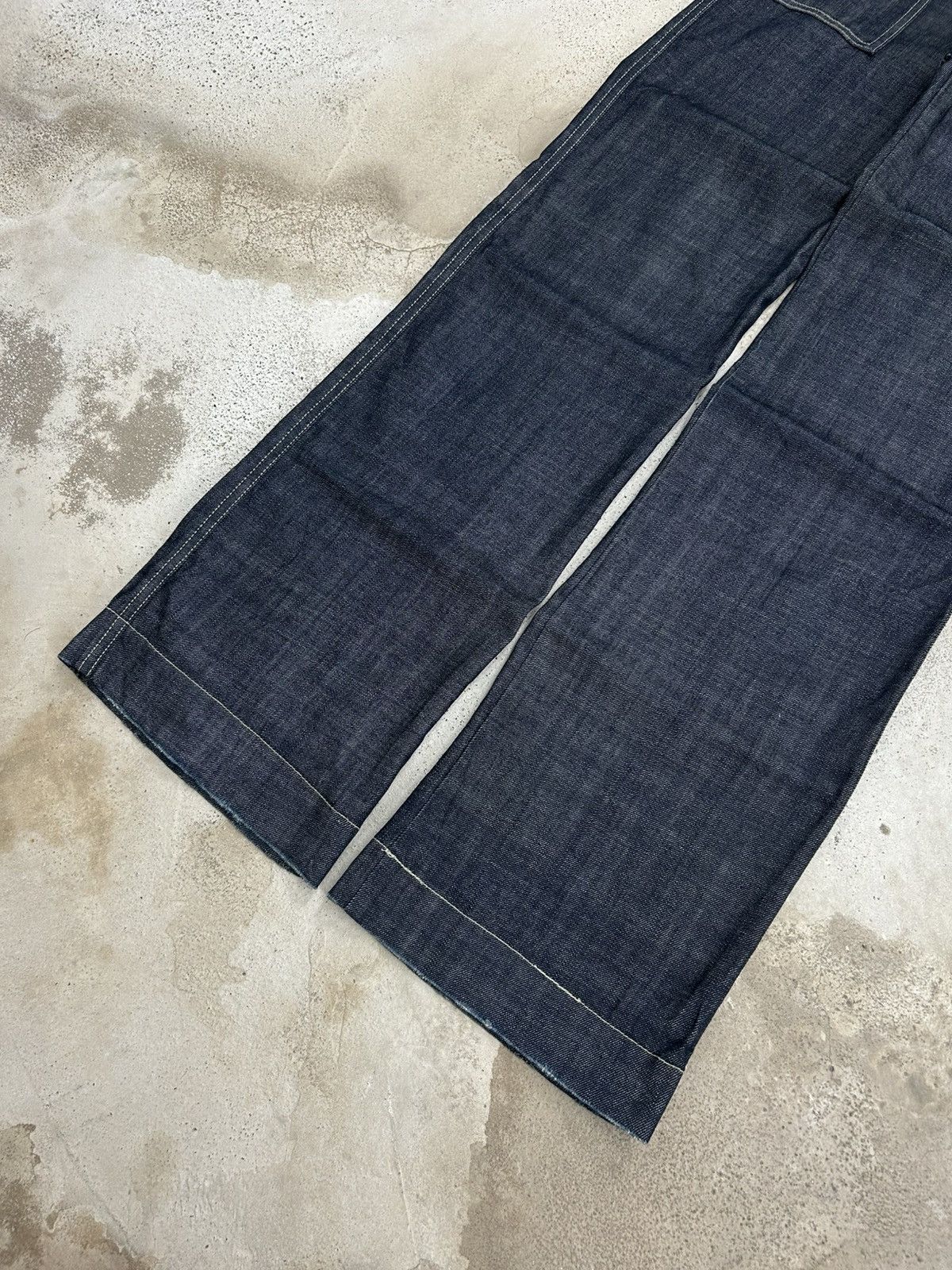 Hysteric Glamour Vintage Et Boite Jeans Wide Leg Flare Indigo Unisex Size 31" - 3 Thumbnail