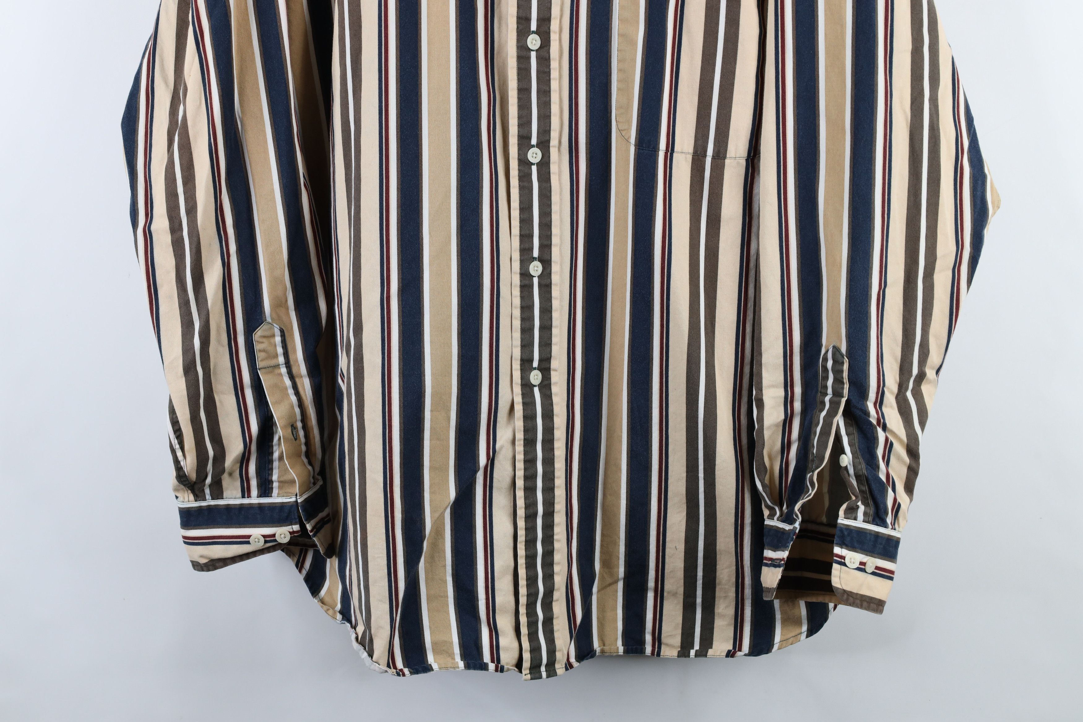 Vintage Vintage 90s Streetwear Striped Collared Button Down Shirt Size US XL / EU 56 / 4 - 3 Thumbnail