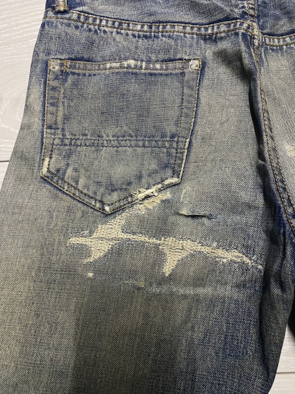 FDMTL Classic Straight Denim Crazy Mud Wash Jeans Size US 33 - 11 Thumbnail