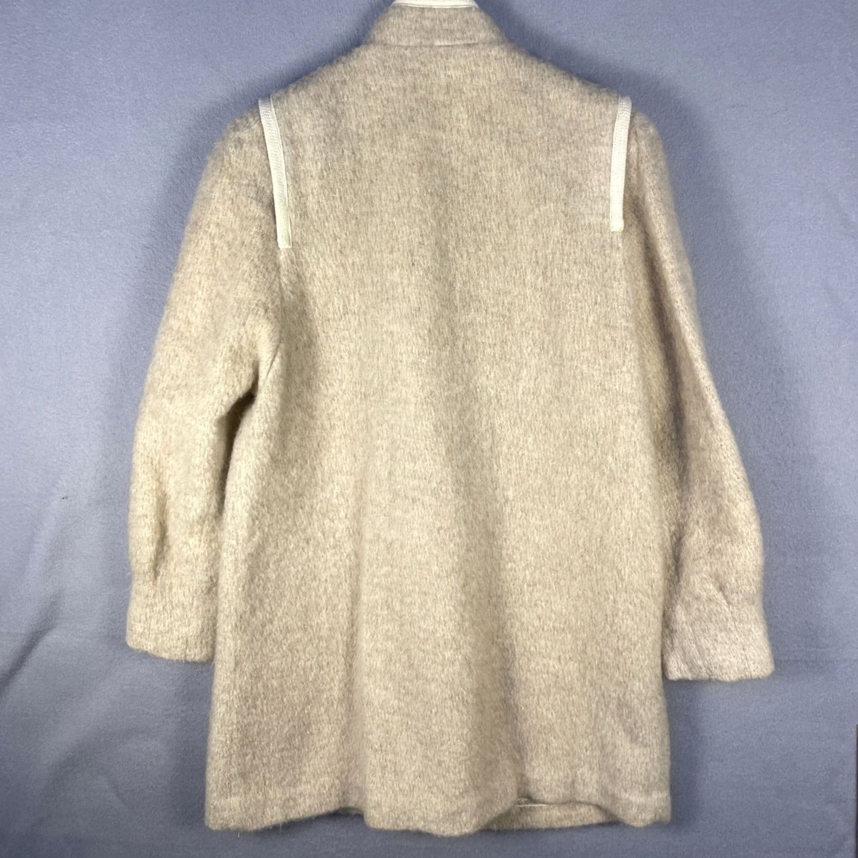 I. Magnin VINTAGE Womens Small Beige Wool Coat Pockets USA Made Size S / US 4 / IT 40 - 6 Thumbnail