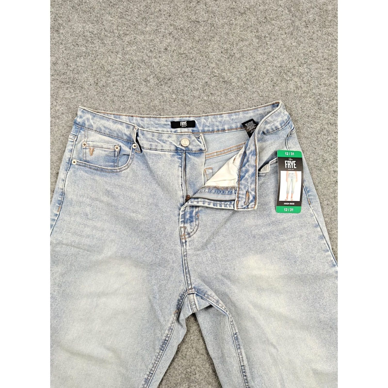 Frye Frye Jeans Womens 12 Light Wash High Rise Straight Stevie Denim Pants New Size 34" / US 12 / IT 48 - 4 Thumbnail