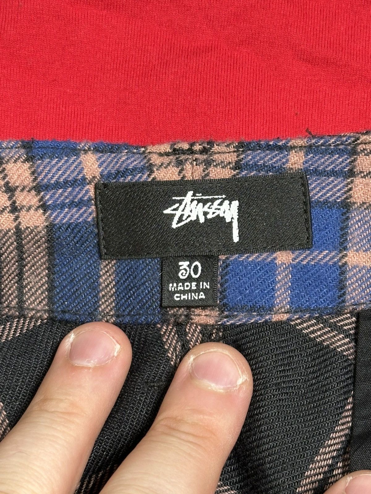 Stussy Stussy Plaid Wool Cargo Pants Blue Size 30 Size US 30 / EU 46 - 6 Thumbnail