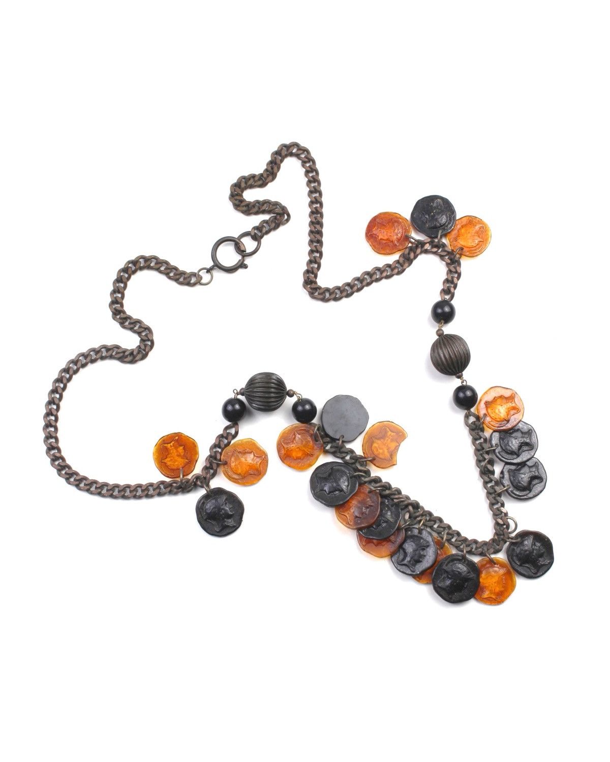 If Six Was Nine 1990S JAPANESE MADE ANTIQUE COIN RESIN MEDALLIONS NECKLACE Size ONE SIZE - 1 Thumbnail
