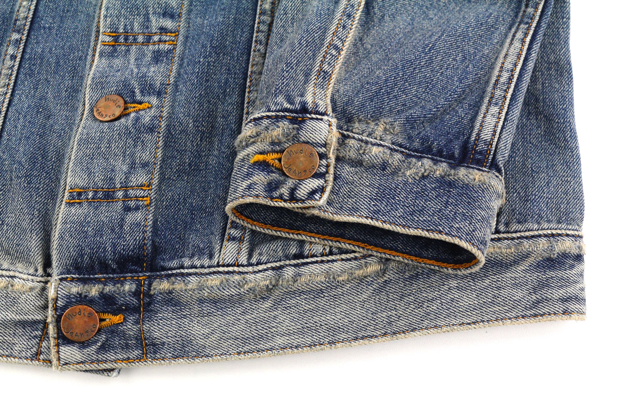 Nudie Jeans BILLY M Shimmering Indigo Denim Polo Logo Jacket 82483 Size US M / EU 48-50 / 2 - 5 Thumbnail