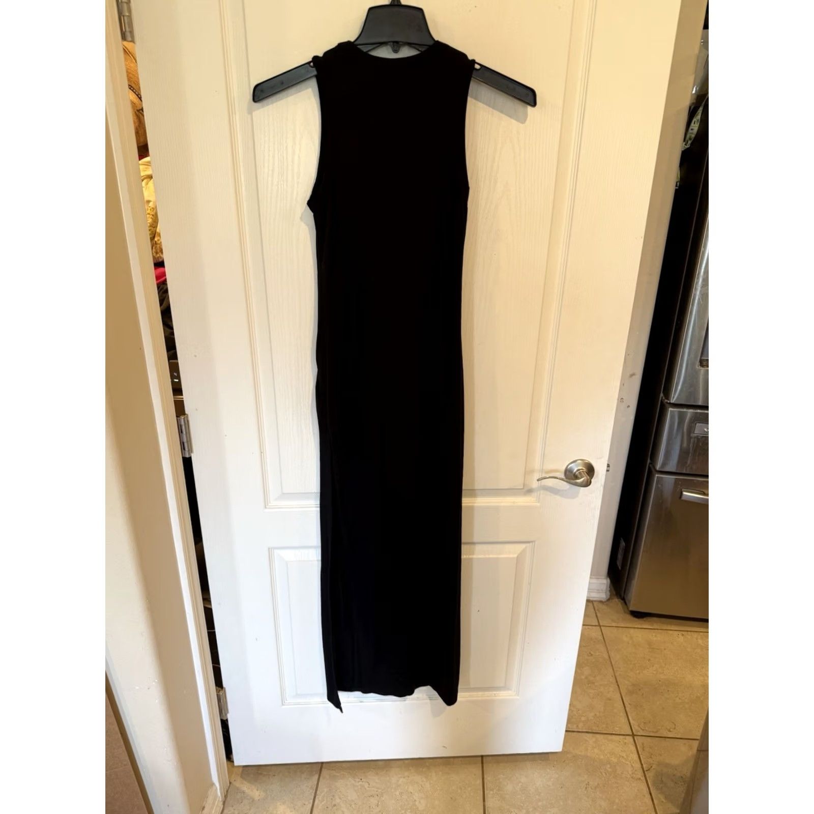Lulus Lulus Shield & Sword Black Sleeveless bodycon Maxi Dress With Pockets sz Medium Size M / US 6-8 / IT 42-44 - 4 Thumbnail