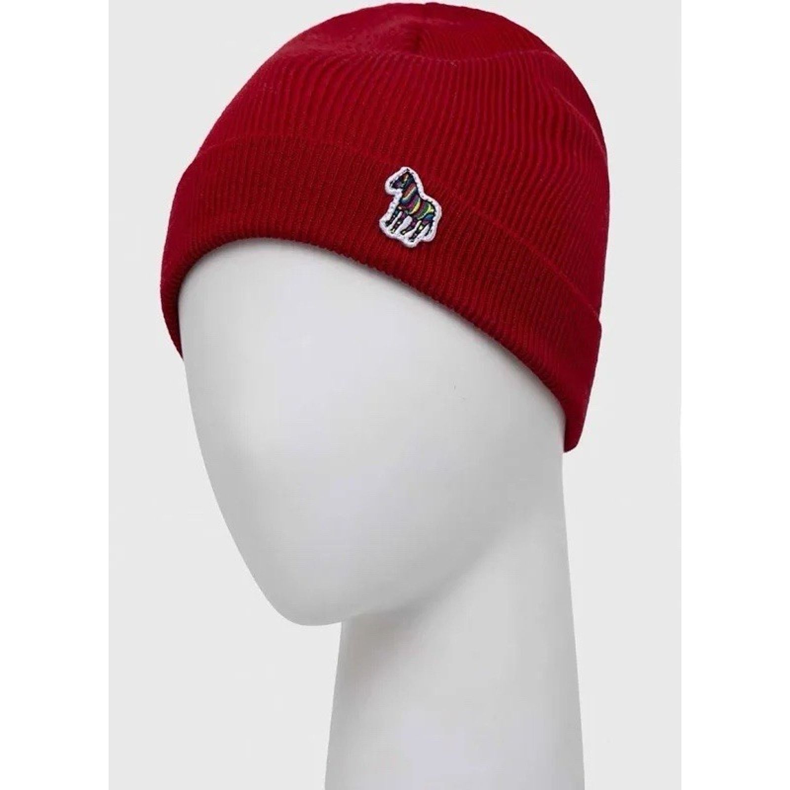 Paul Smith NWT Paul Smith Red Wool Zebra Beanie Hat Made in Scotland Size ONE SIZE - 2 Thumbnail